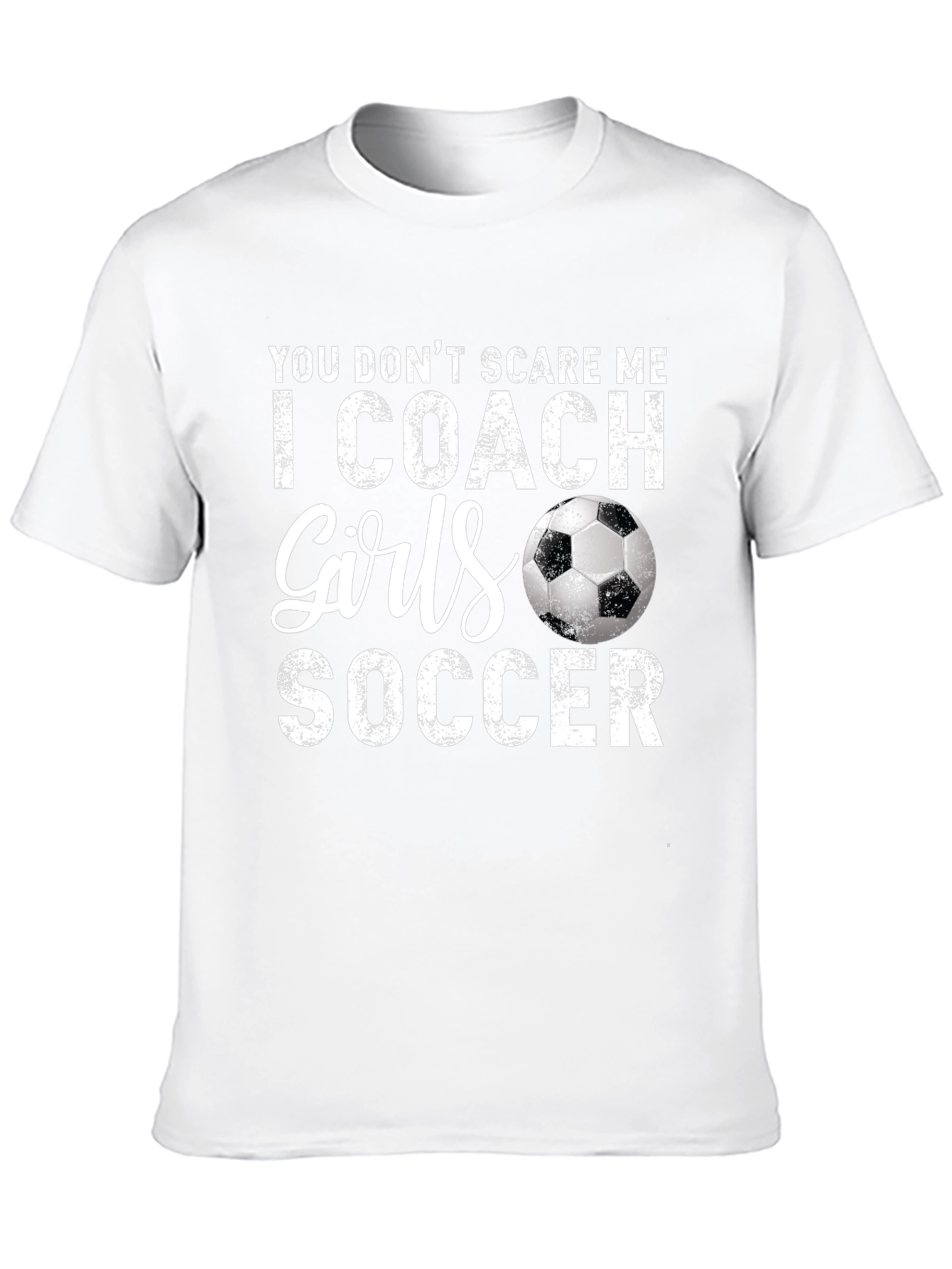 Black Funny Soccer Coach T-Shirt - You Don't Scare Me view 10