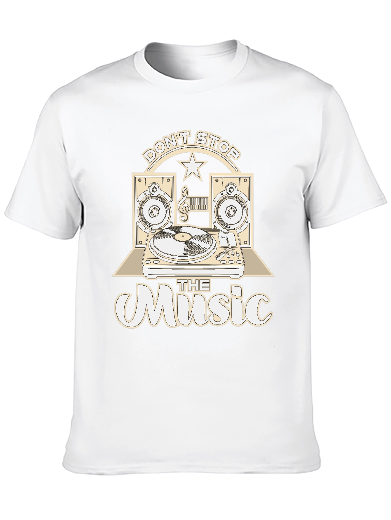 Black Don't Stop the Music Black Graphic Tee view 10