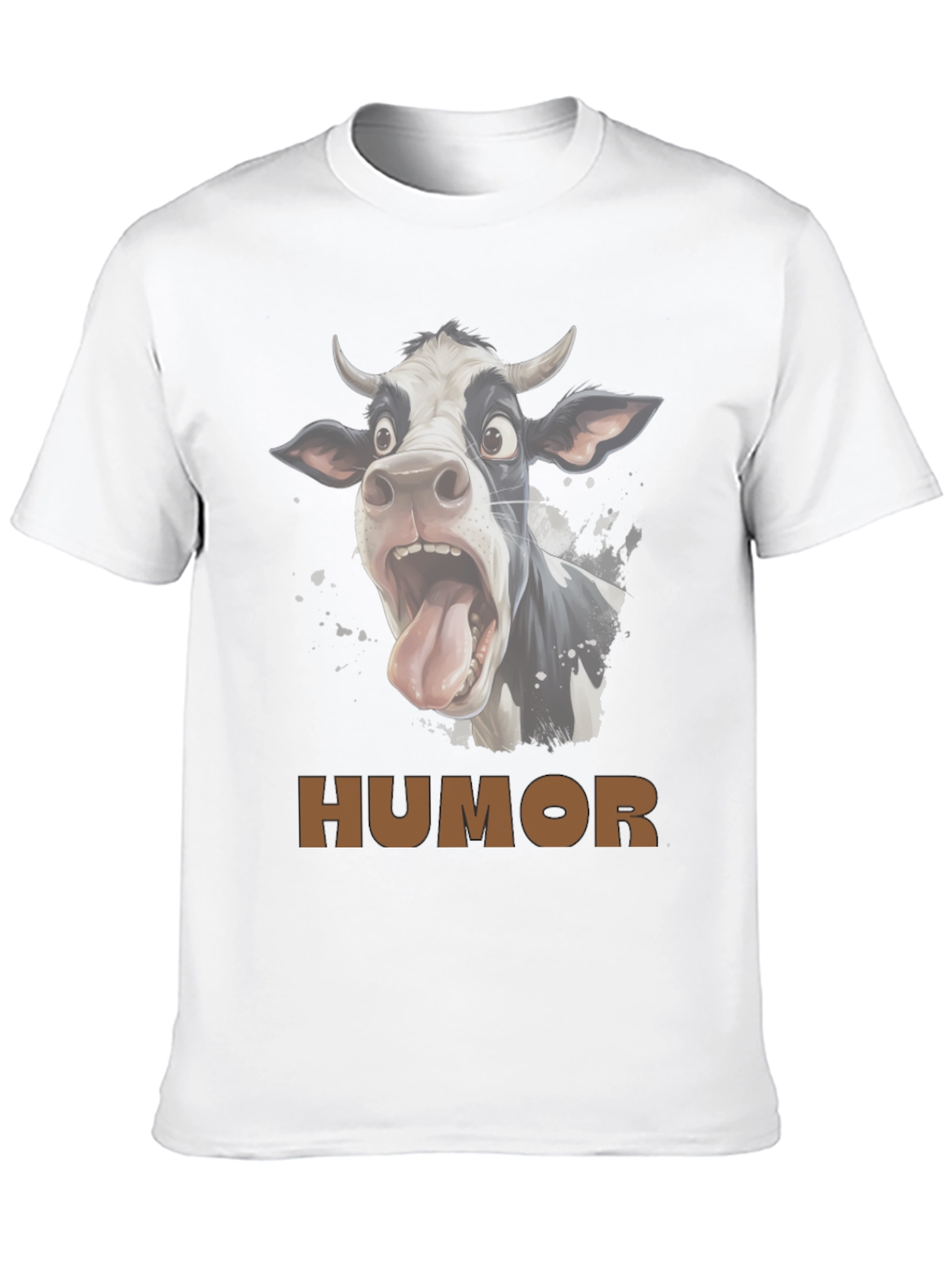 Black Humorous Cow Graphic T-Shirt - Black view 10