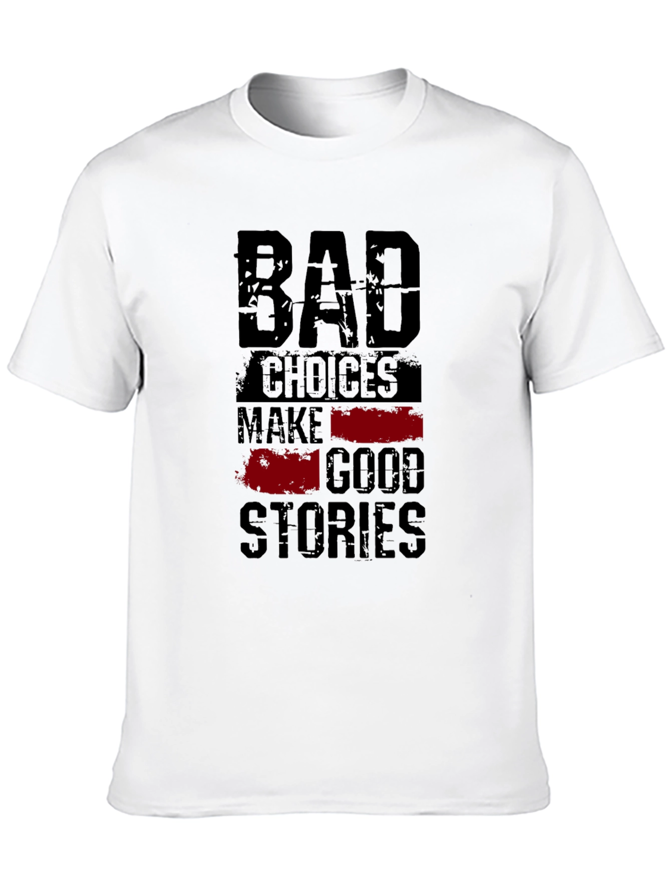 Black Bad Choices Good Stories Graphic Tee view 10