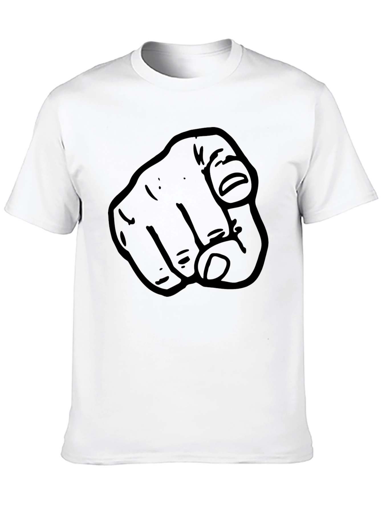 Black Pointing Finger Graphic Tee - Black view 10