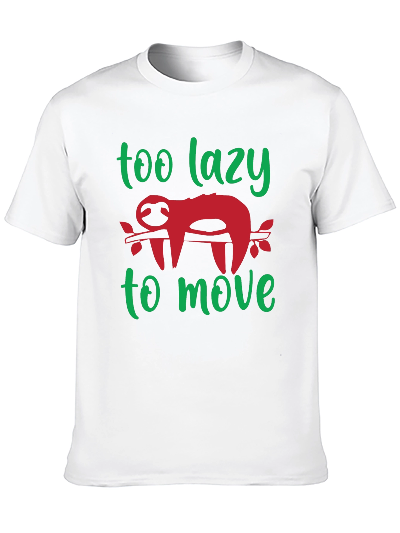 Black Too Lazy to Move Sloth Graphic Tee view 10