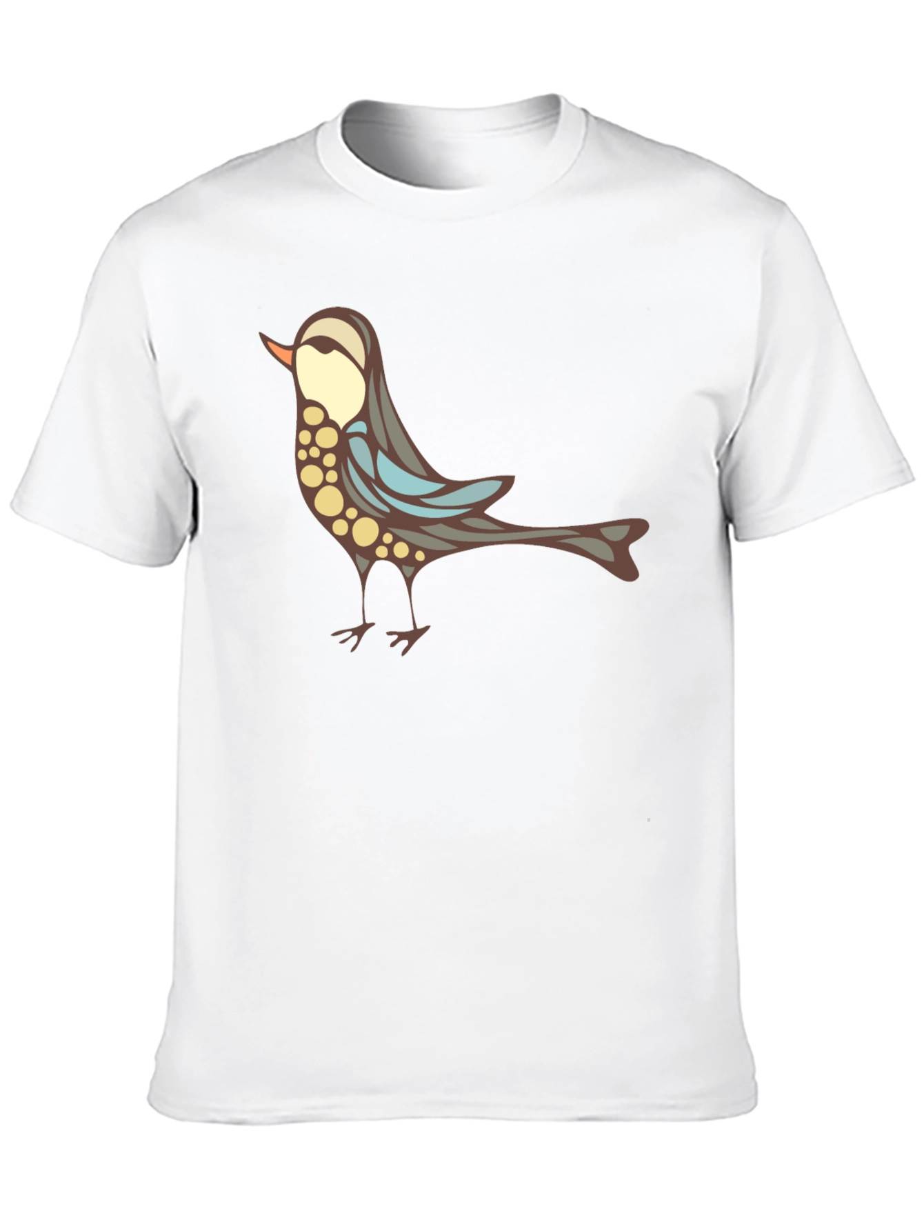Black Stylish Bird Graphic Black T-Shirt view 10