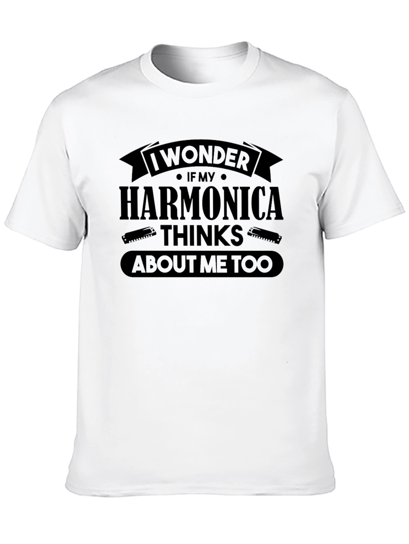 Black Harmonica Lover Funny T-Shirt view 10