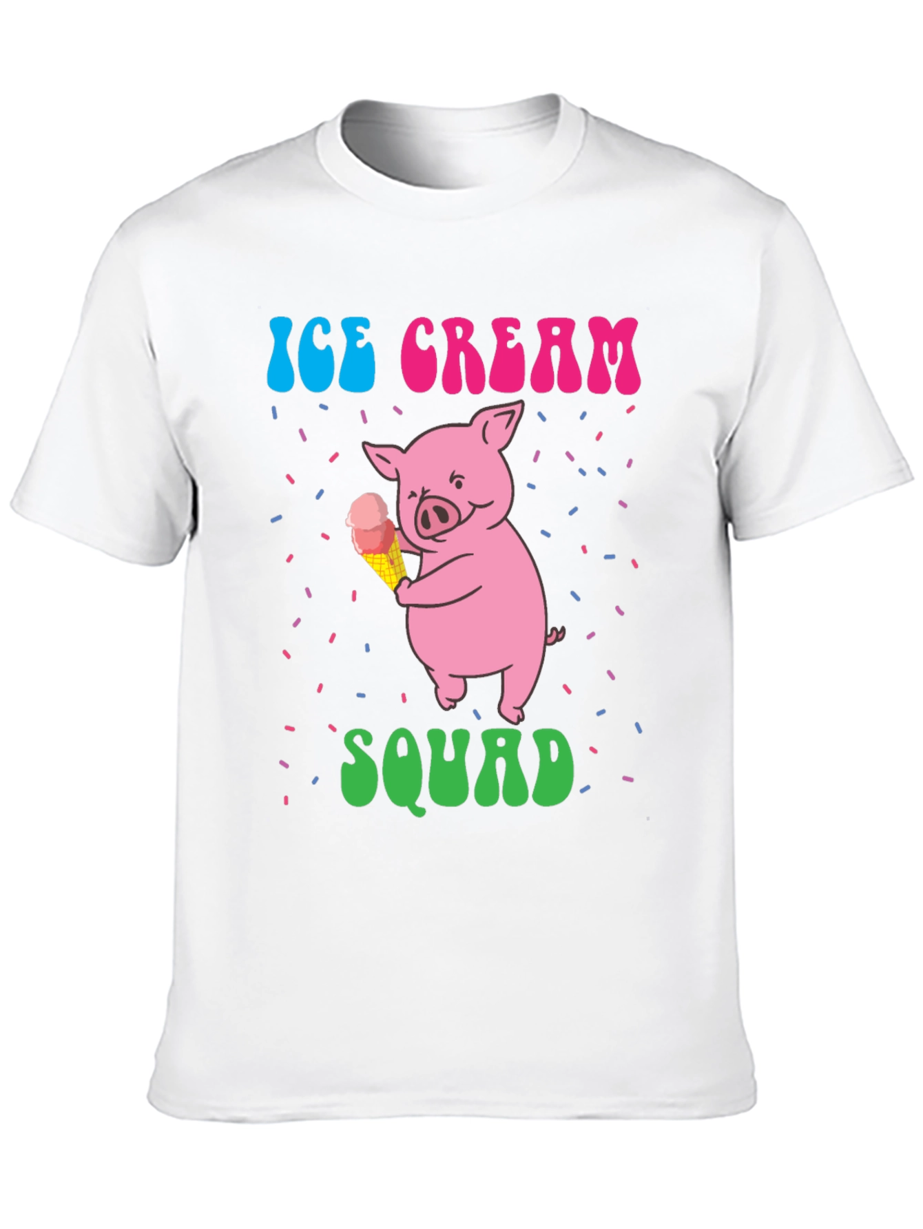 Black Ice Cream Pig Squad Tee view 10