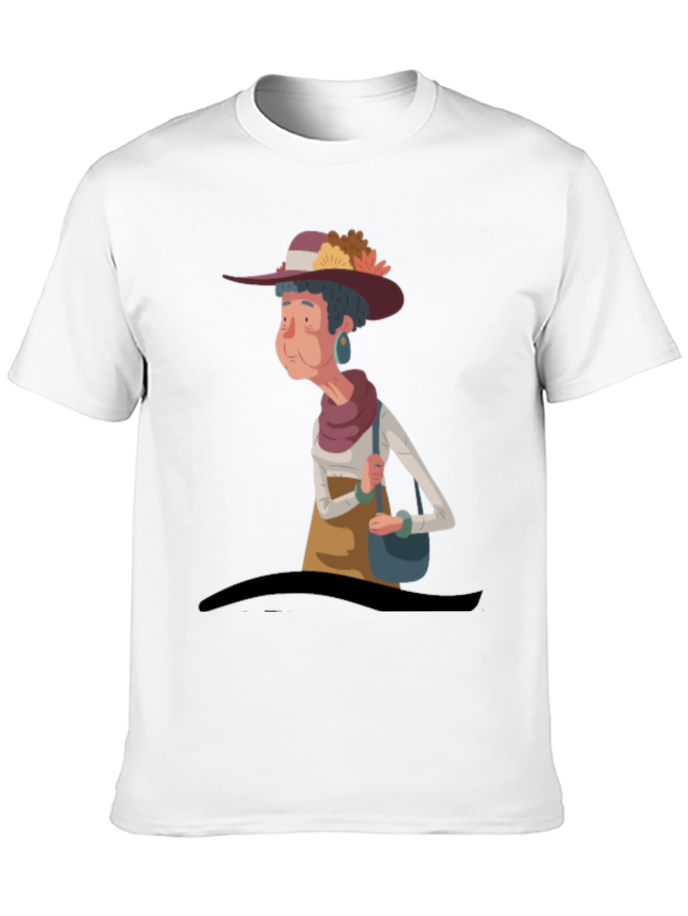 Black Cartoon Grandma T-Shirt view 10