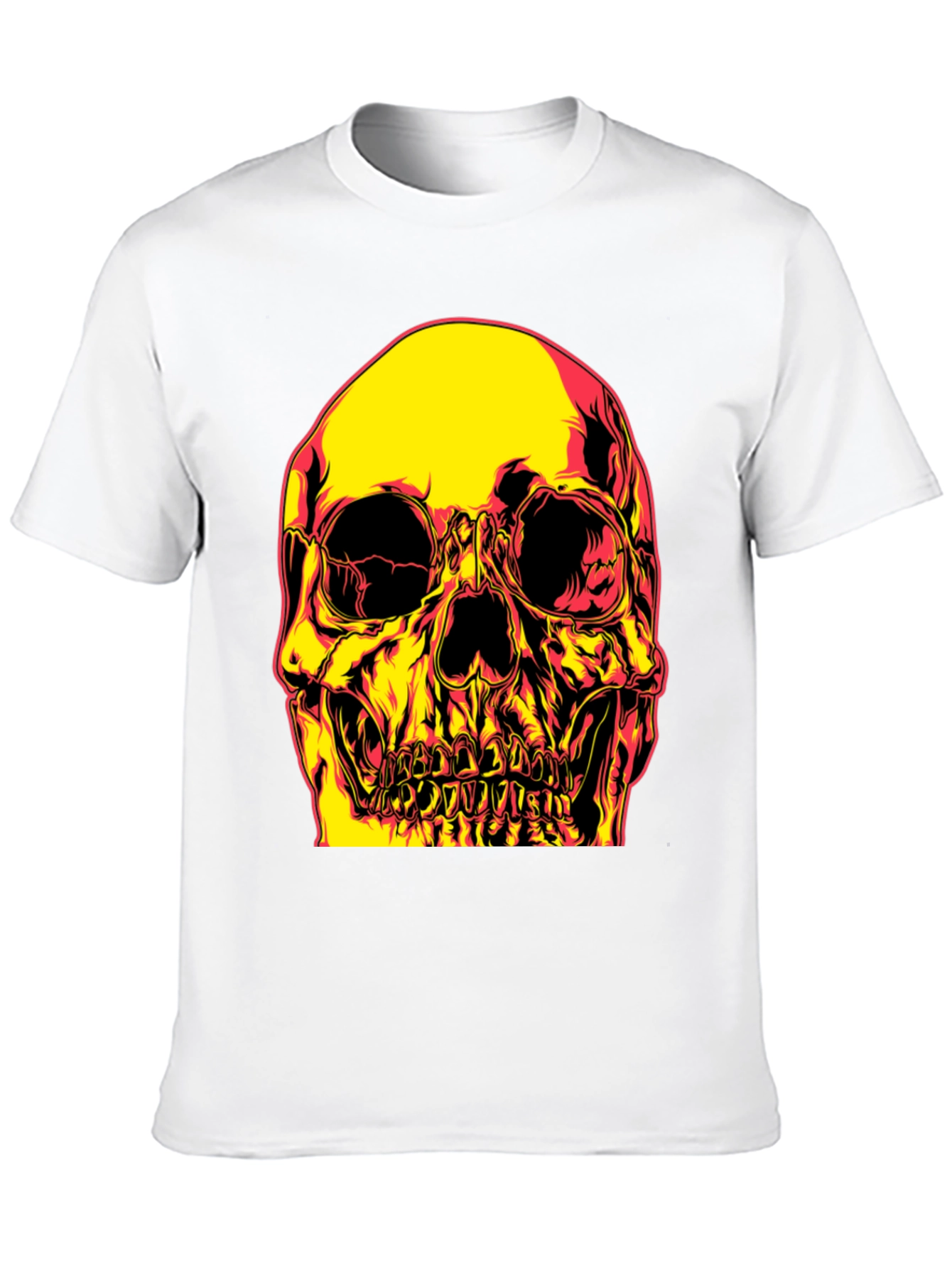 Black Skull Graphic Print Black T-Shirt view 10