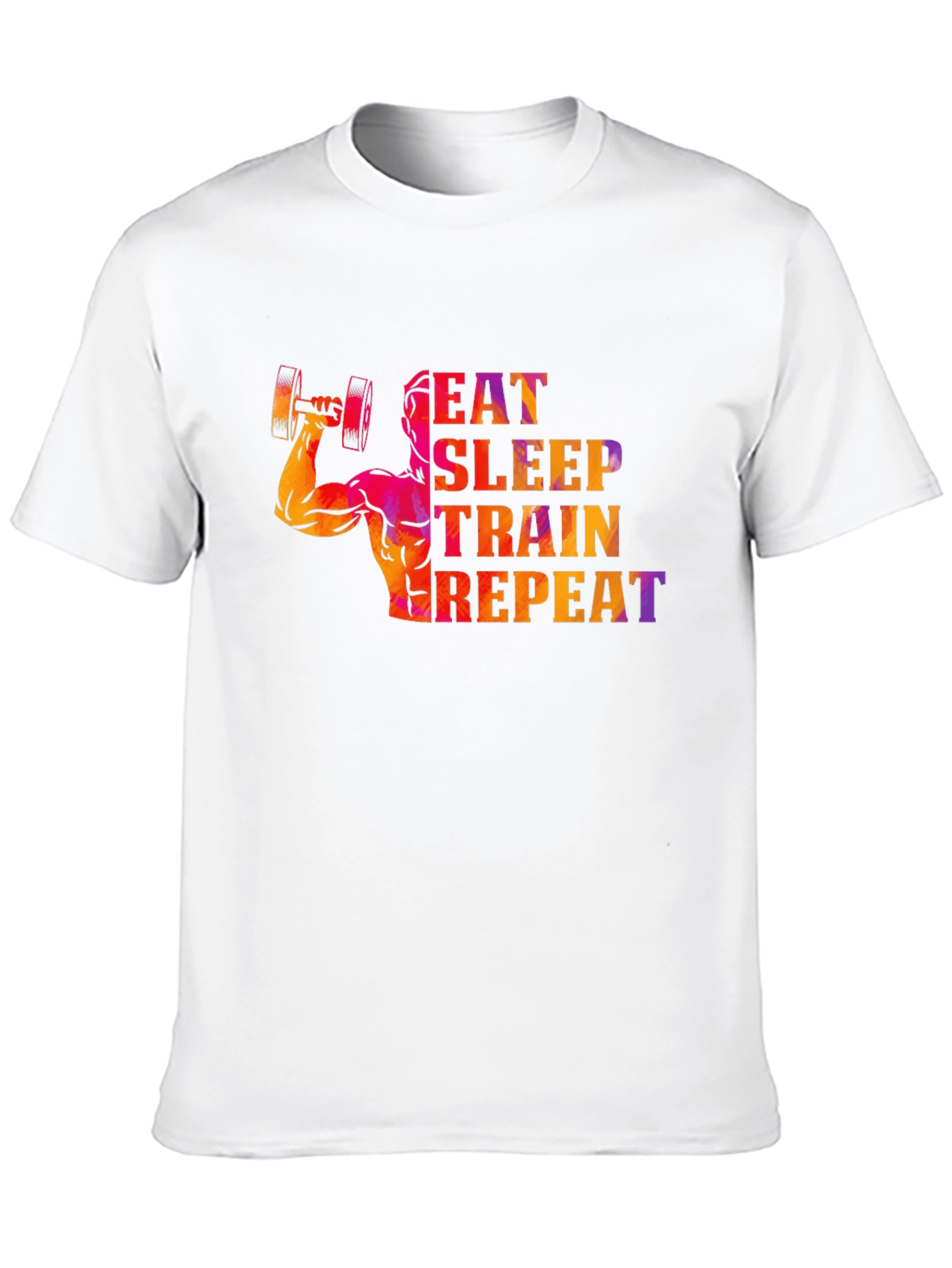 Eat Sleep Train Repeat Fitness T-Shirt - 10