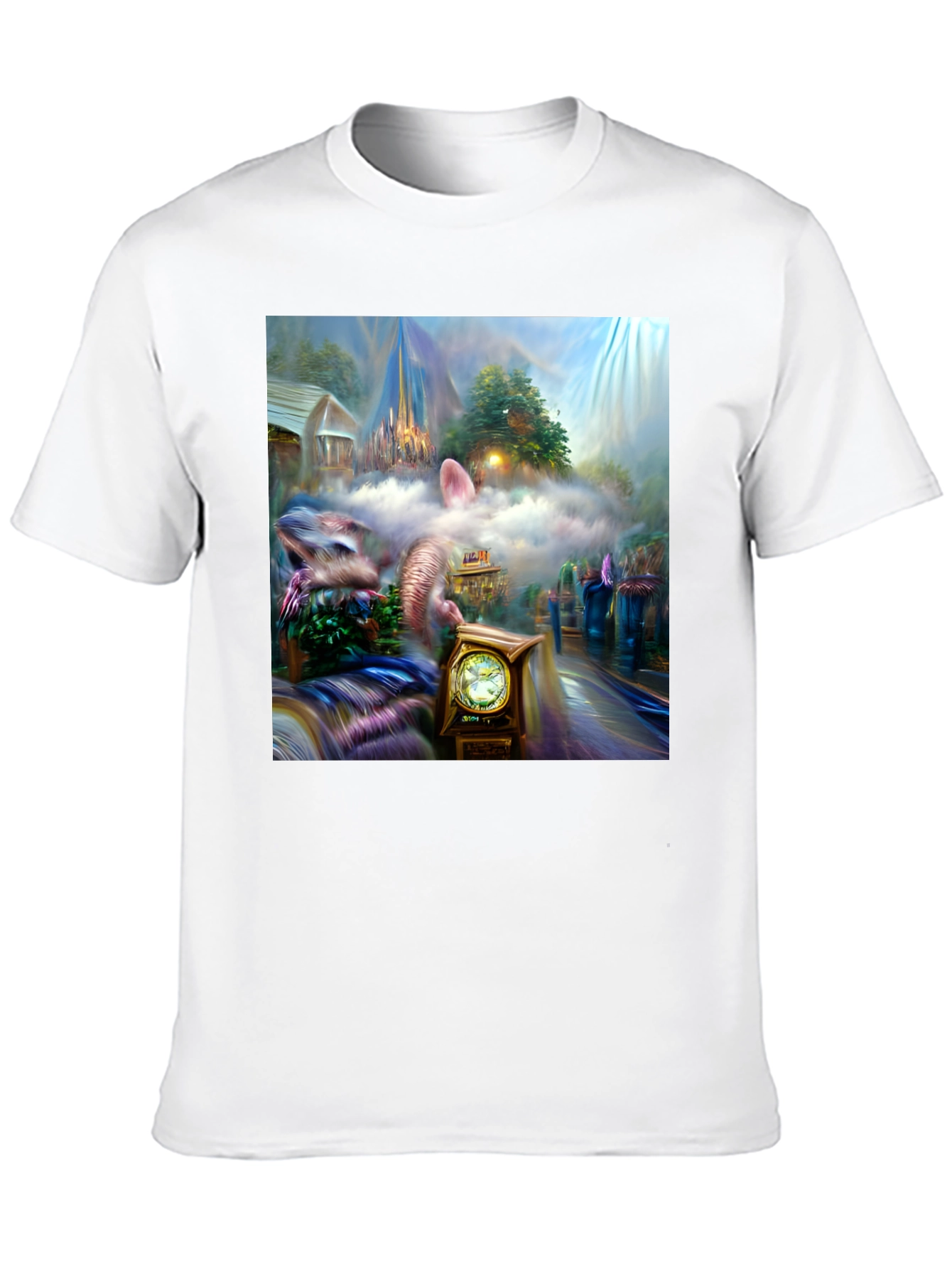 Black Surreal Fantasy T-Shirt view 10
