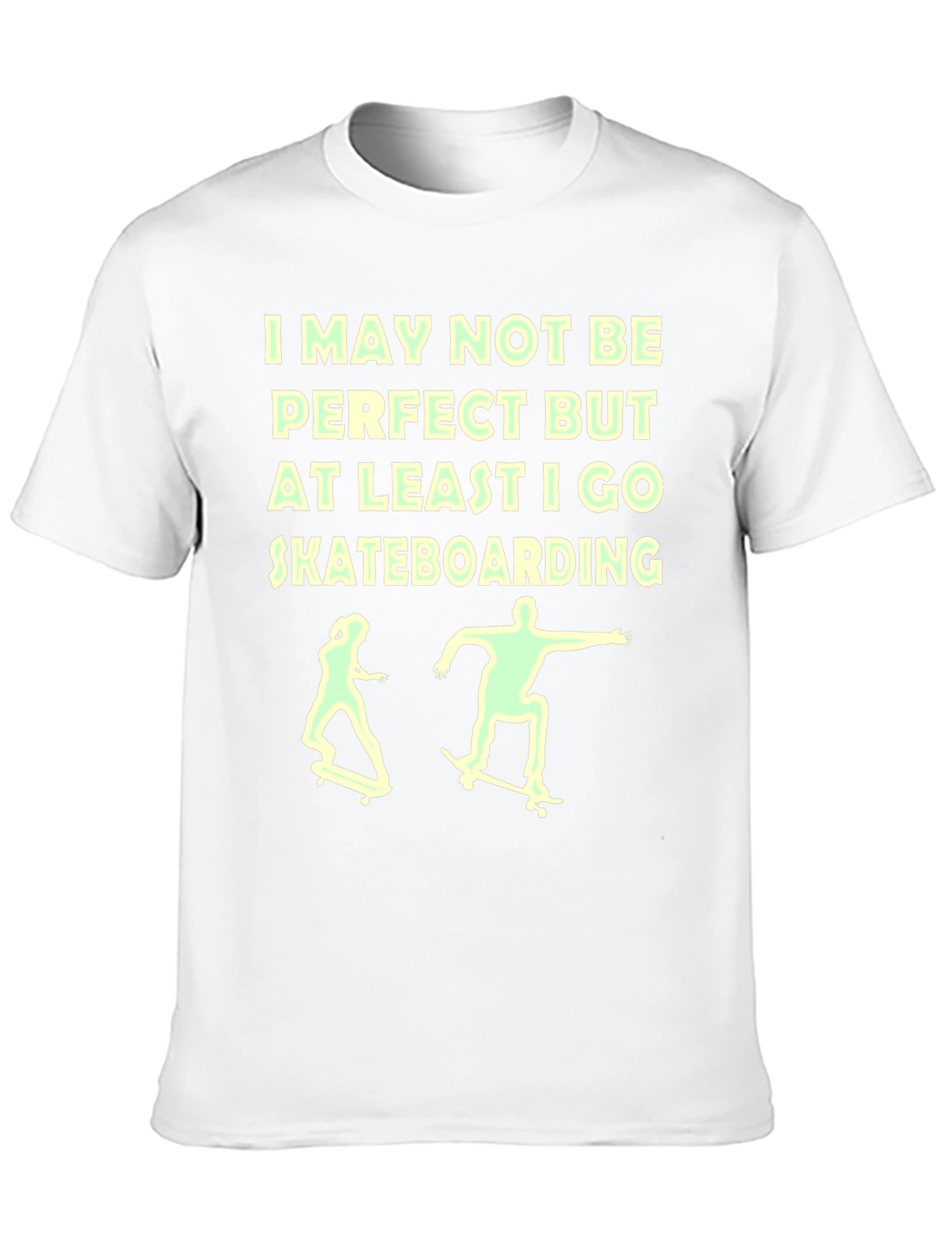 Black Skateboarding Graphic Tee - I May Not Be Perfect view 10