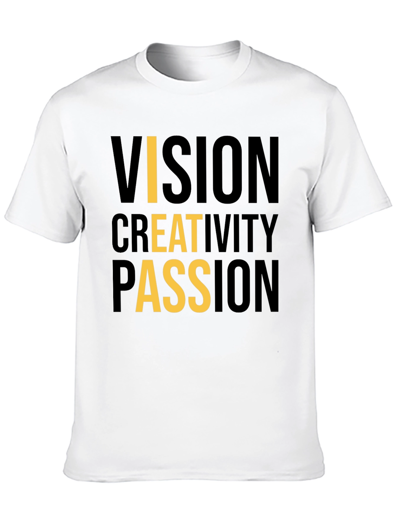 Black Vision Creativity Passion Black Graphic Tee view 10