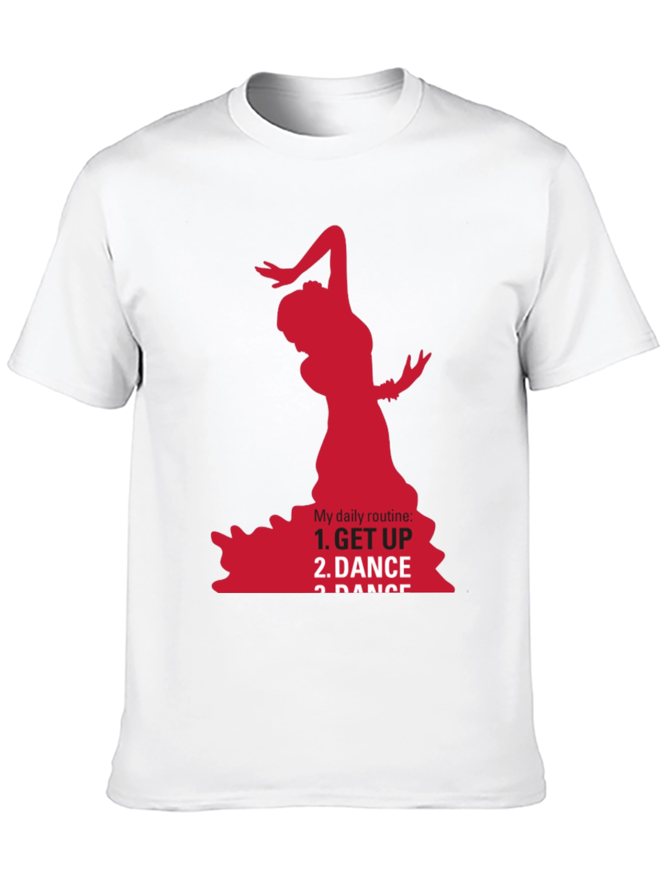 Black Flamenco Dancer Graphic Tee - Daily Routine T-Shirt view 10