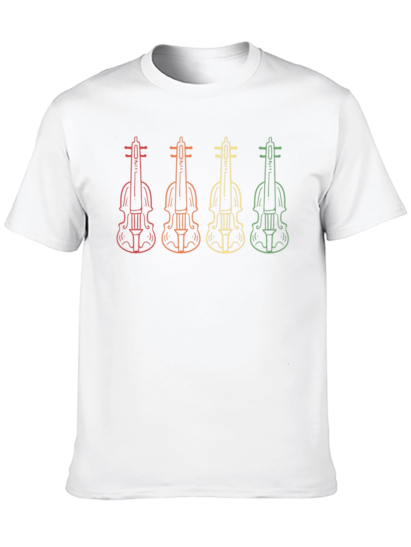 Black Retro Violin Graphic Tee - Music Lover Shirt view 10
