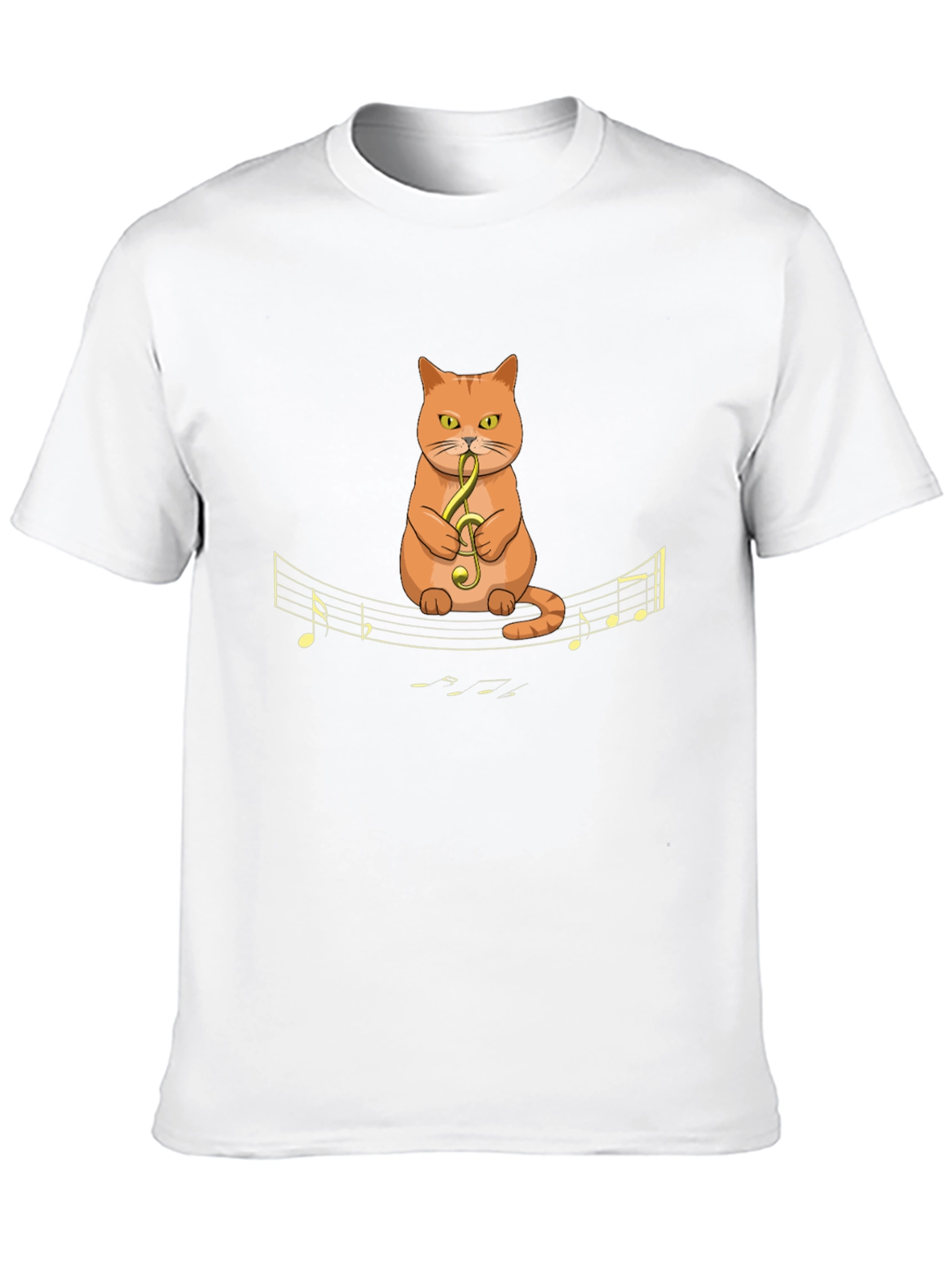 Black Musical Cat T-Shirt - Quirky Graphic Tee view 10
