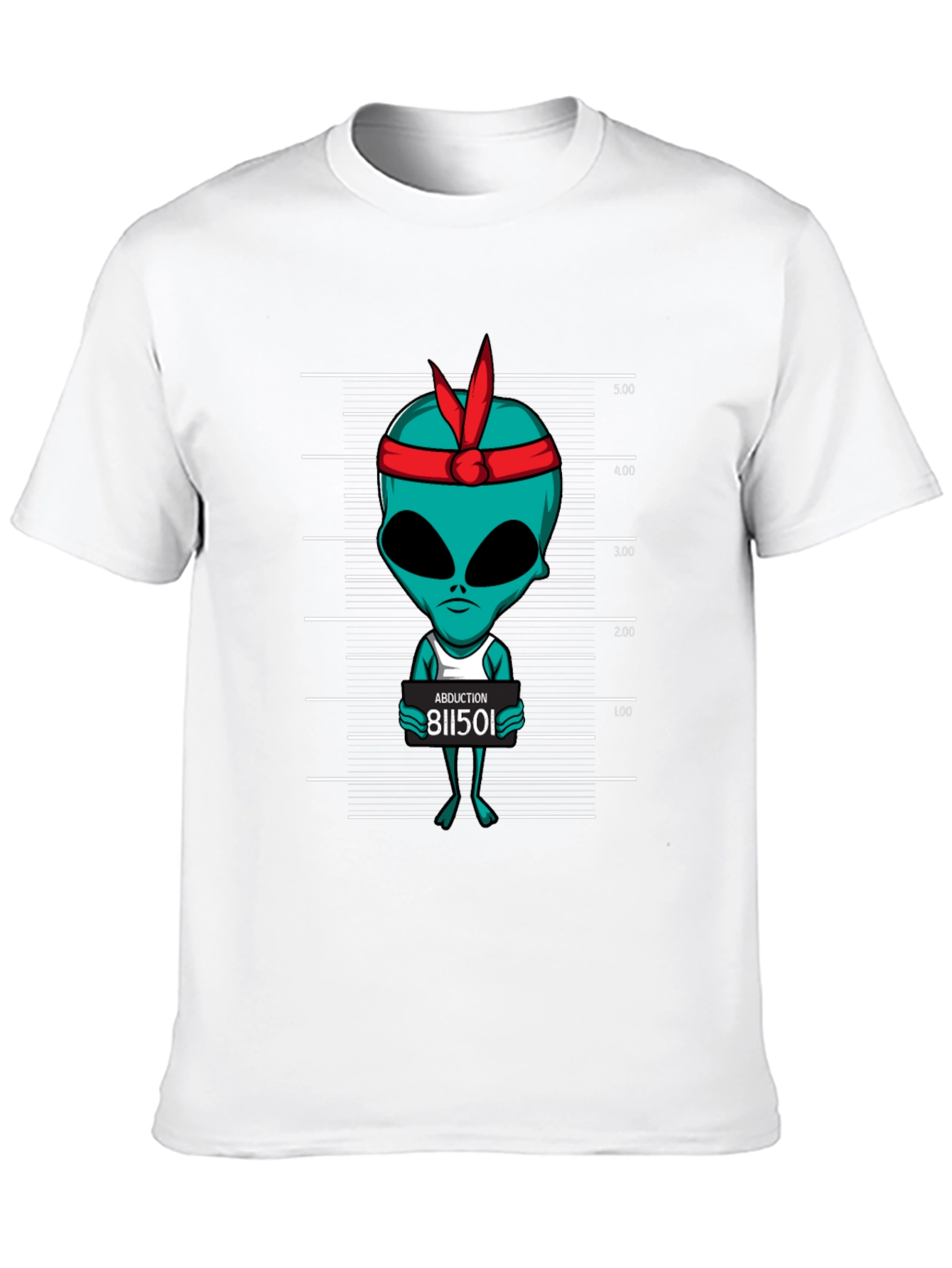 Black Alien Mugshot Graphic Tee - Abduction T-Shirt view 10