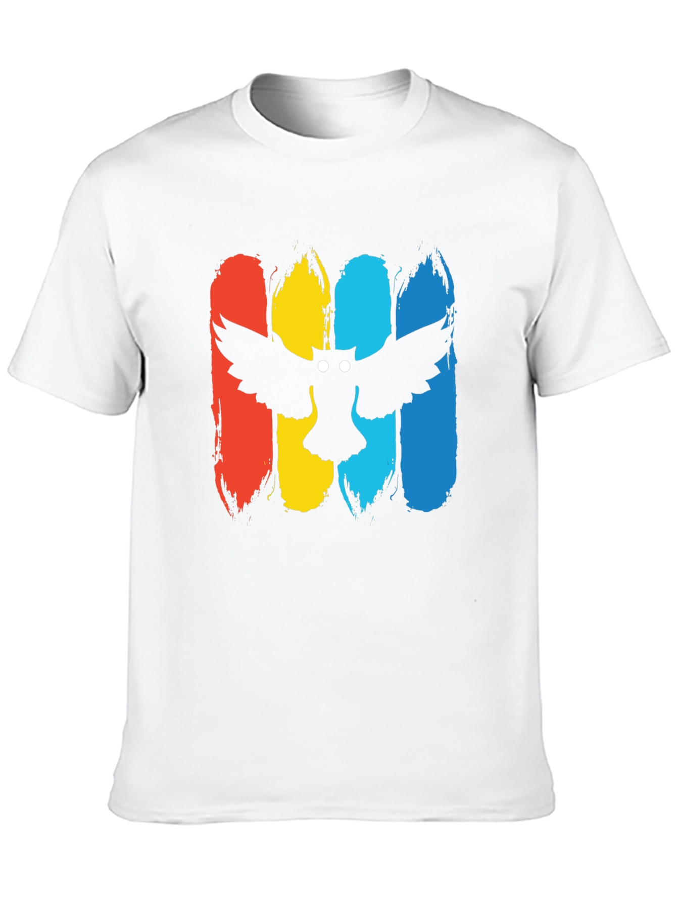 Black Owl Silhouette Graphic Print Men's Black T-Shirt view 10