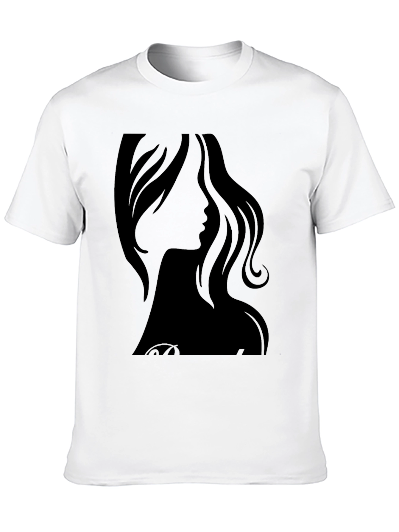 Silhouette Woman Graphic Black T-Shirt - 10