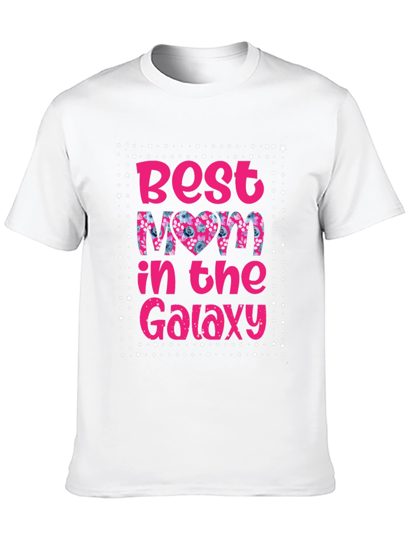 Black Best Mom in the Galaxy T-Shirt view 10