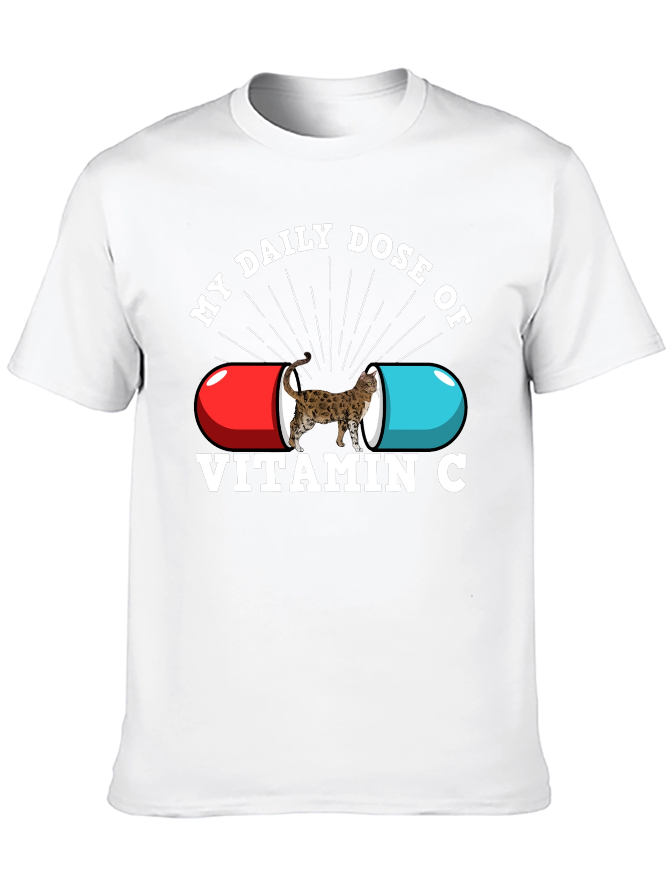 Black My Daily Dose of Vitamin C Novelty T-Shirt view 10