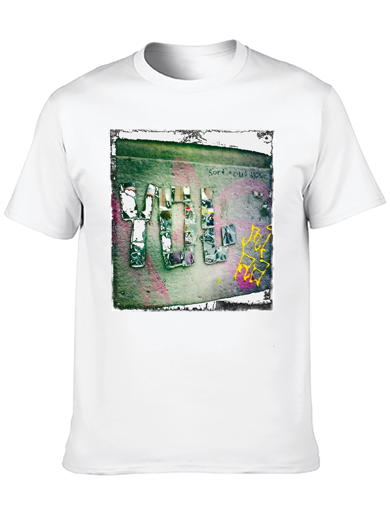 Black Abstract Graphic Print Crew Neck T-Shirt view 10