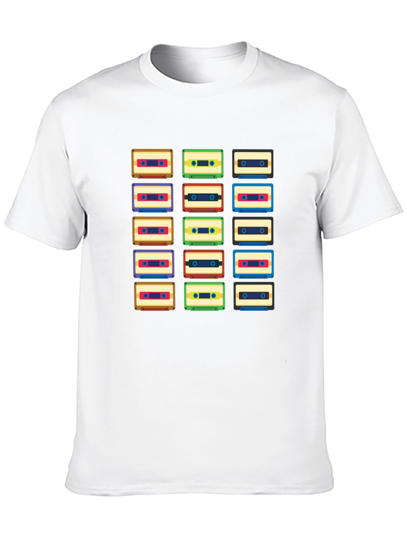 Black Retro Cassette Tape T-Shirt - Vintage Music Lover Tee view 10