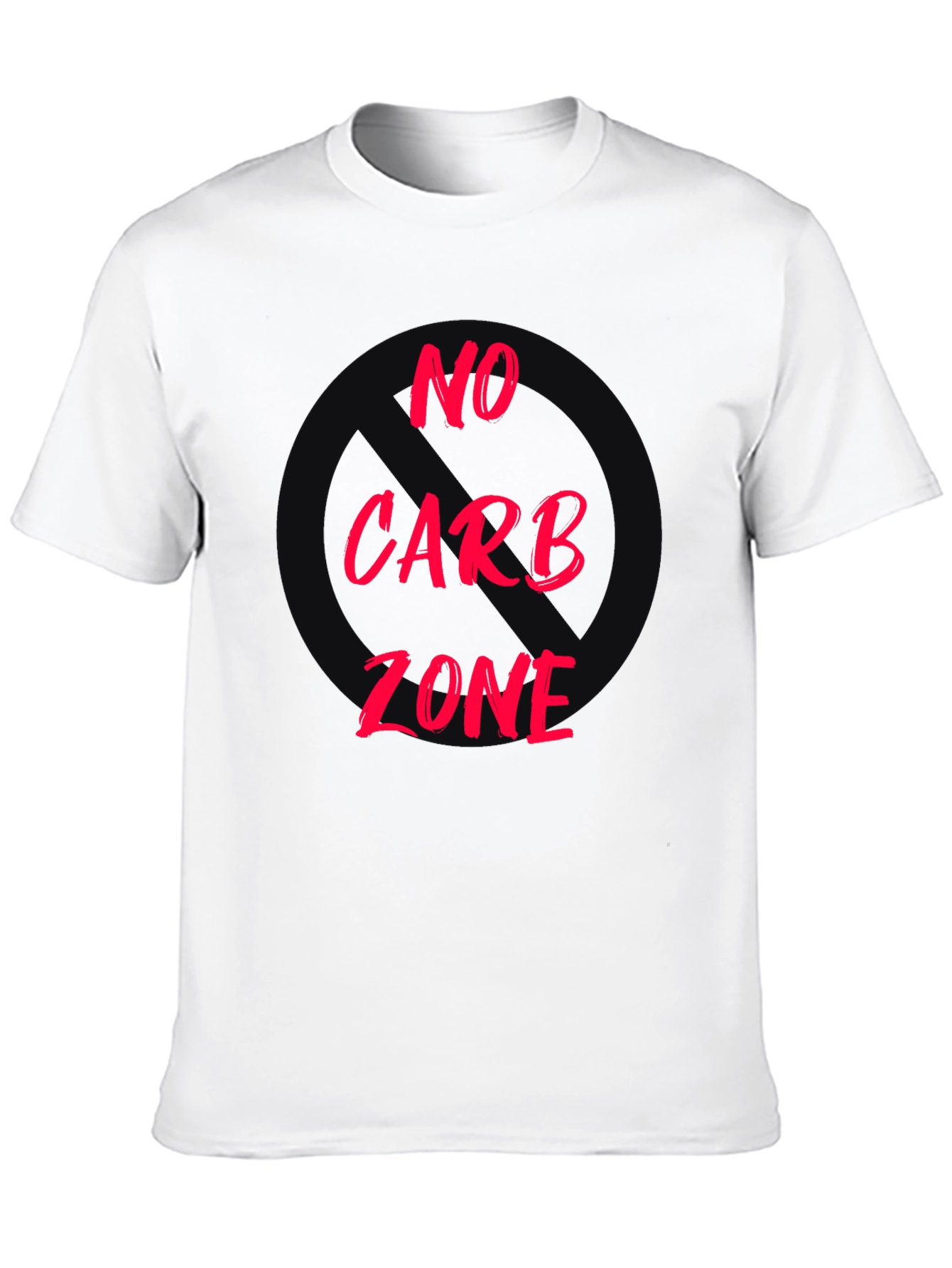 Black No Carb Zone Black T-Shirt view 10
