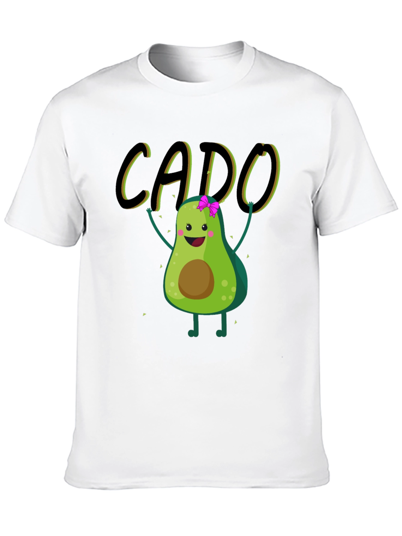 Black Funny Avocado Black T-Shirt - CADO view 10