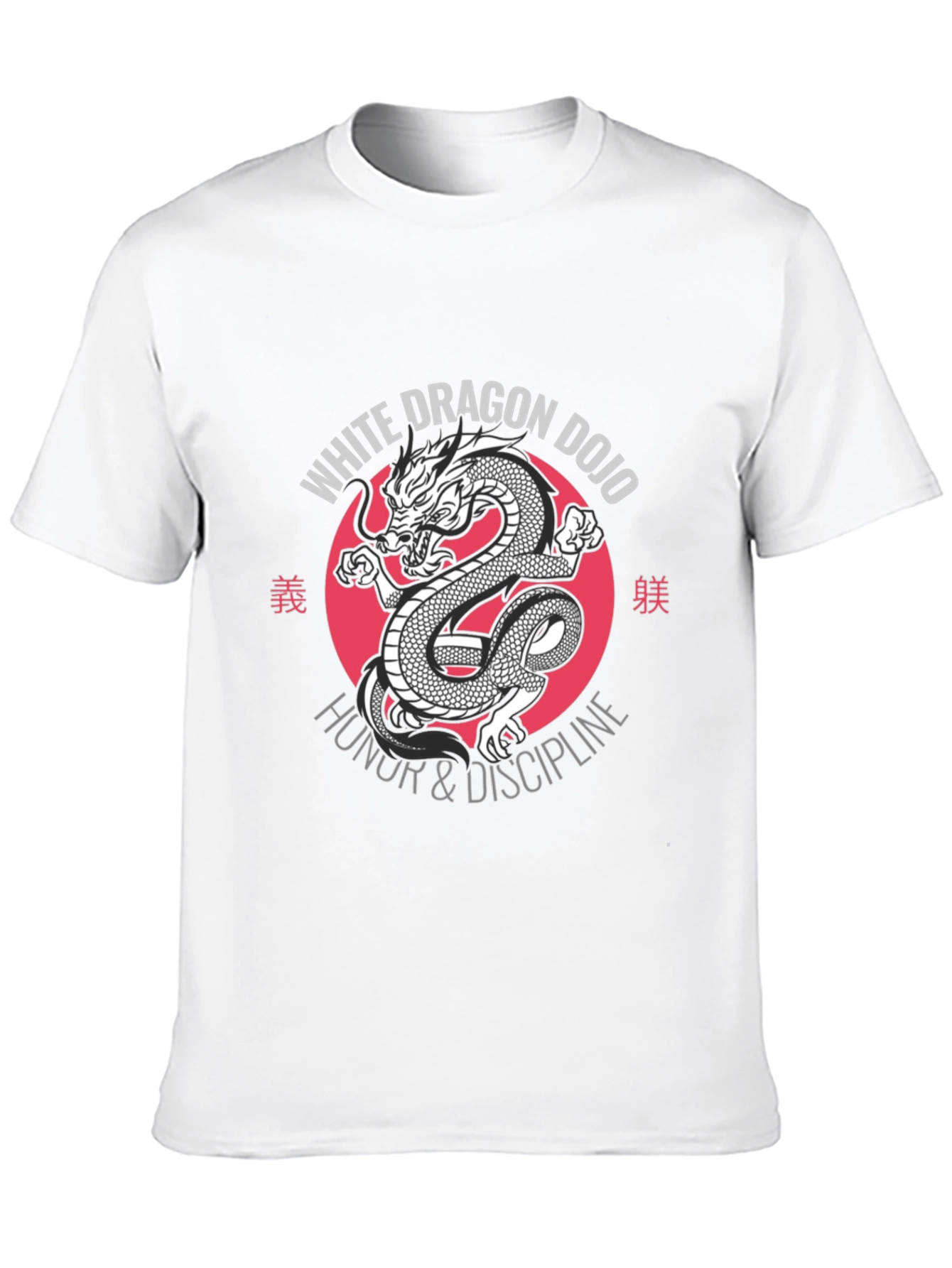 White Dragon Dojo Graphic Tee - Honor & Discipline - 10