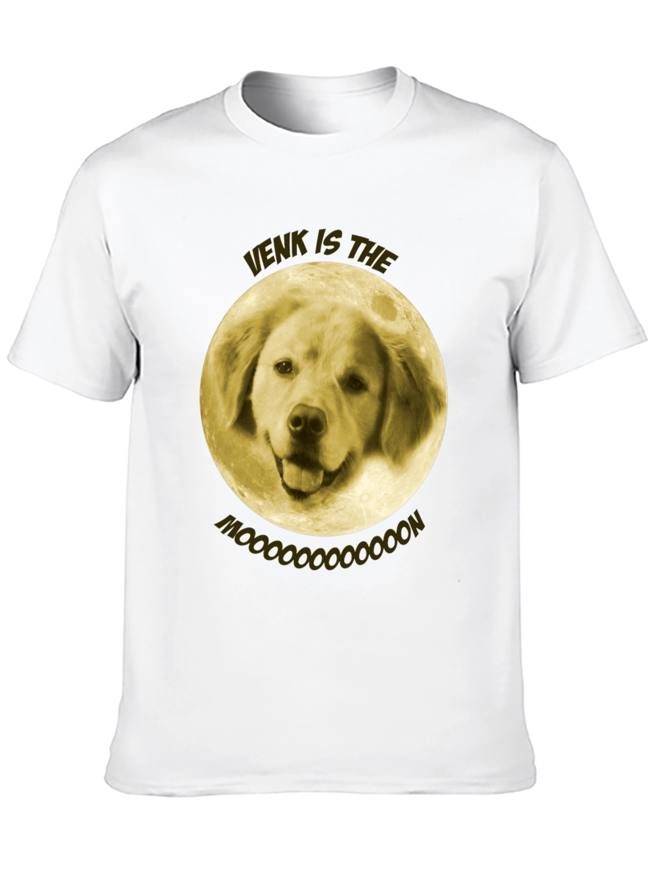 Black Venk Is The Moooon T-Shirt - Golden Retriever Dog view 10