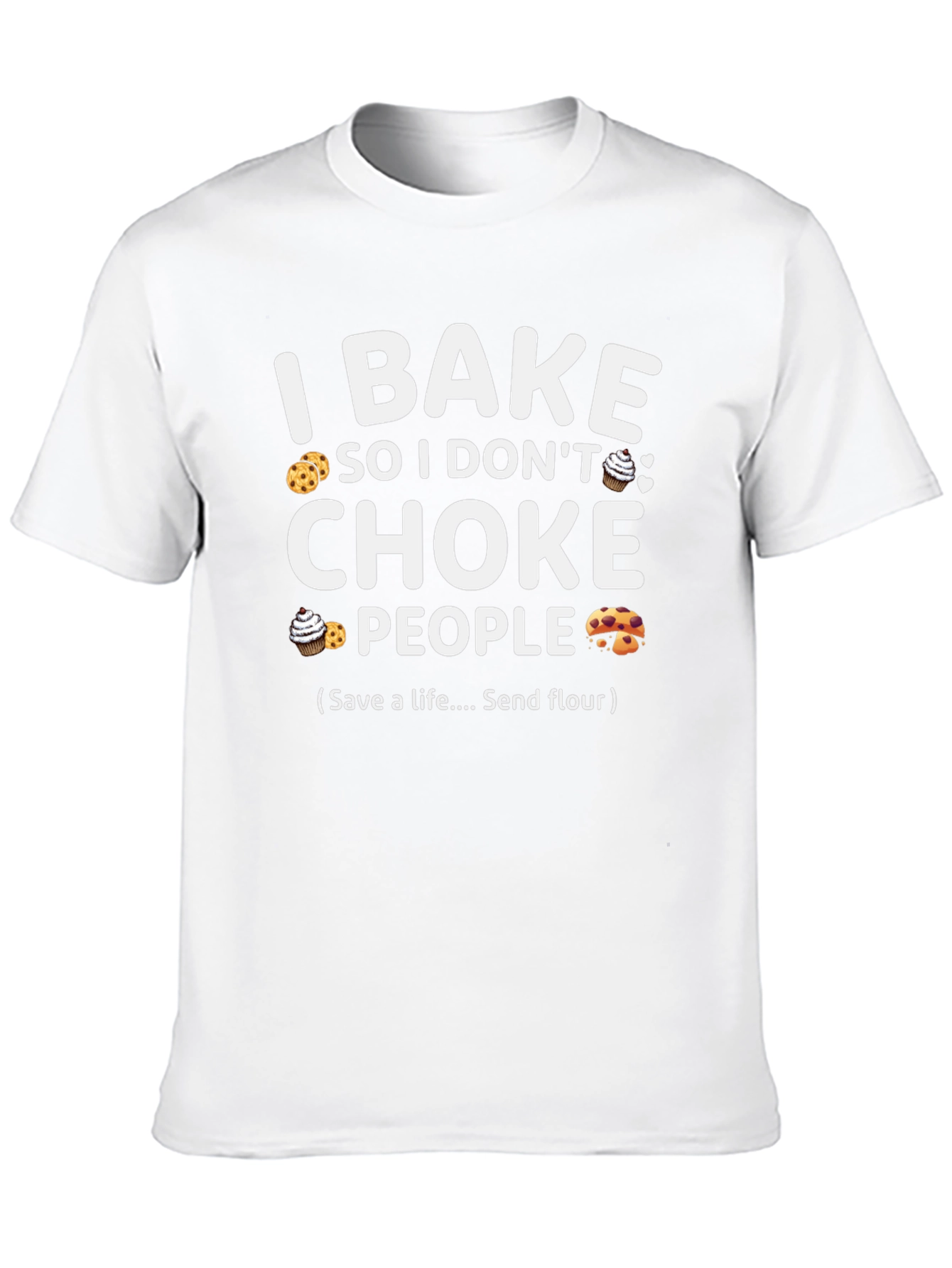 Black I Bake So I Don't Choke People T-Shirt view 10