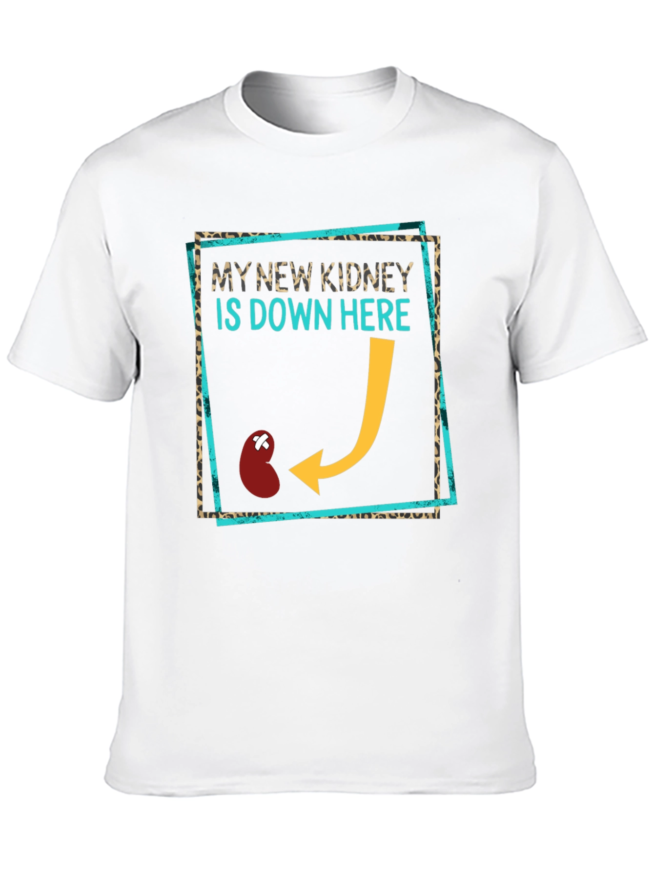 Black New Kidney Funny T-Shirt - Transplant Awareness Tee view 10