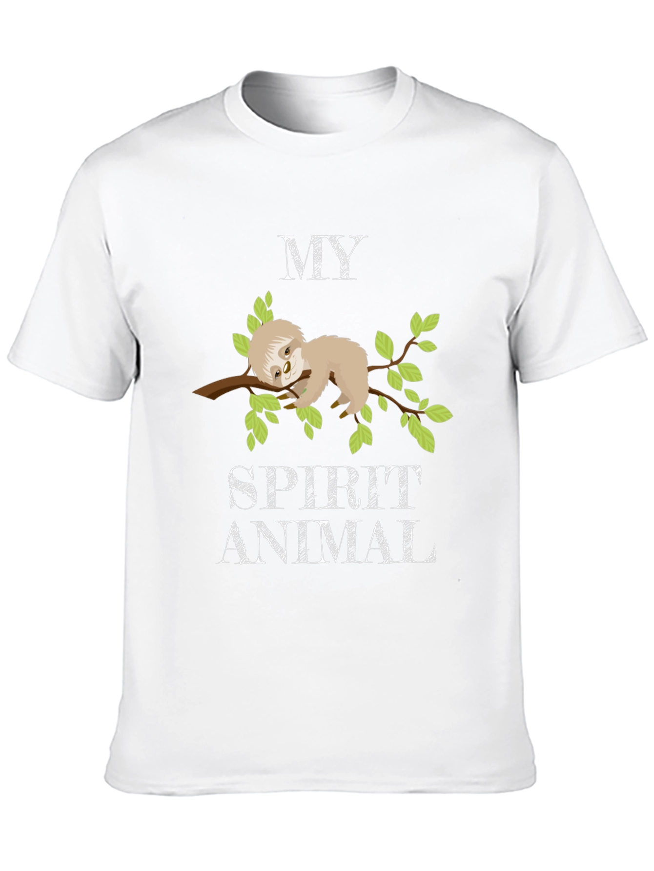 Black Sloth Spirit Animal Graphic T-Shirt view 10