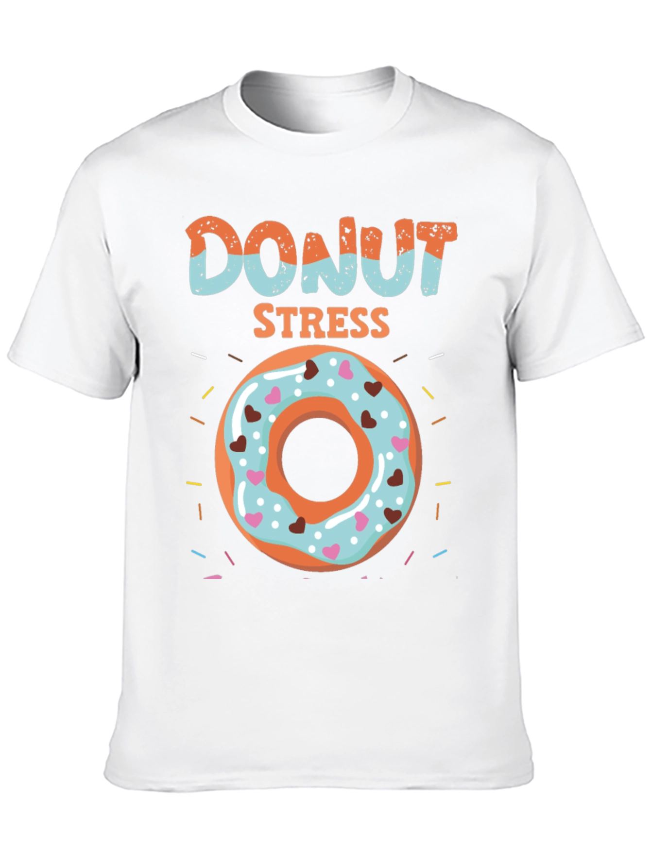 Black Donut Stress T-Shirt - Fun Foodie Apparel view 10