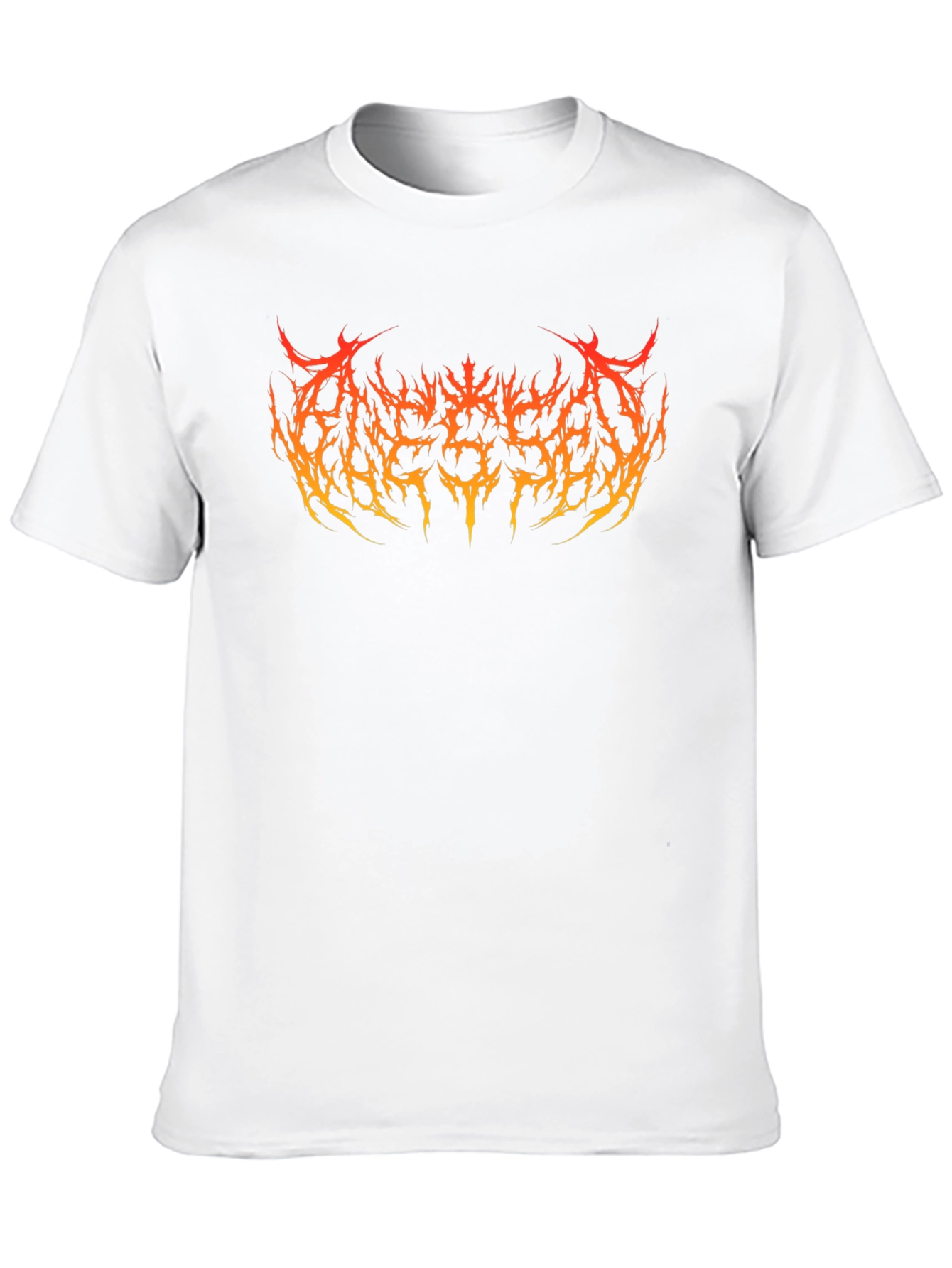 Black Infernal Metal Band T-Shirt - Fiery Logo view 10