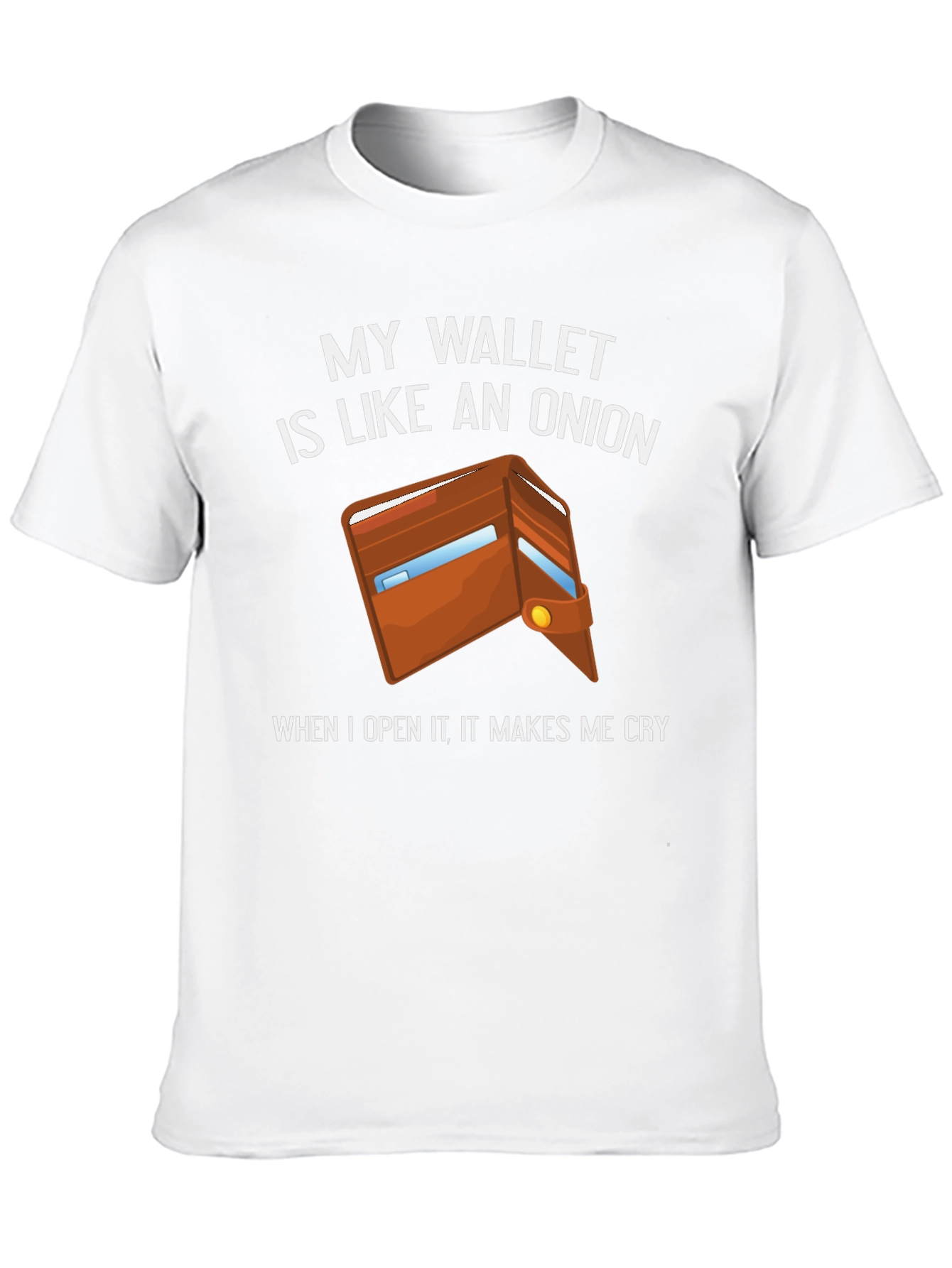 Black Funny Wallet Onion Graphic T-Shirt view 10