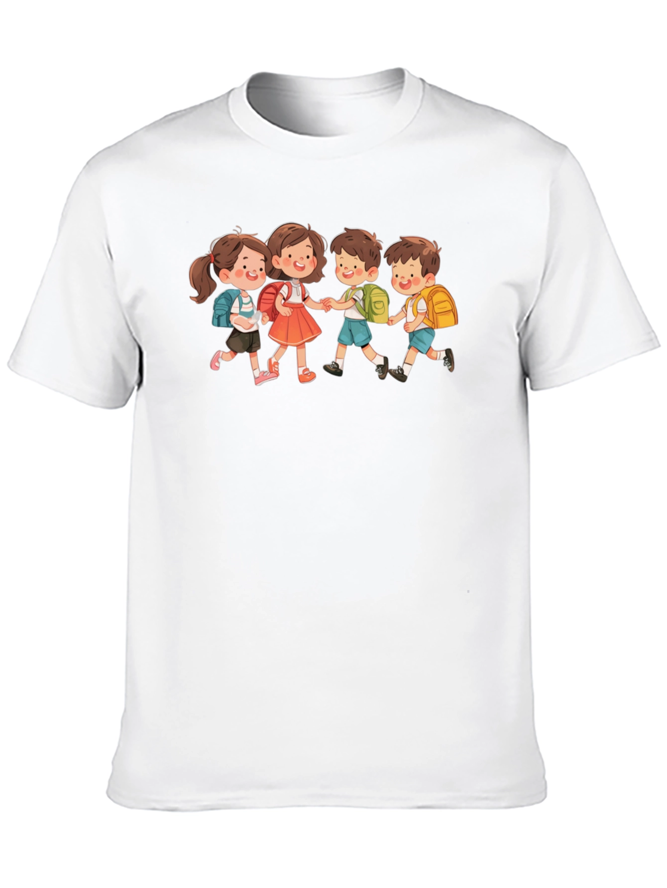 Black Kids Walking Graphic Black T-Shirt view 10