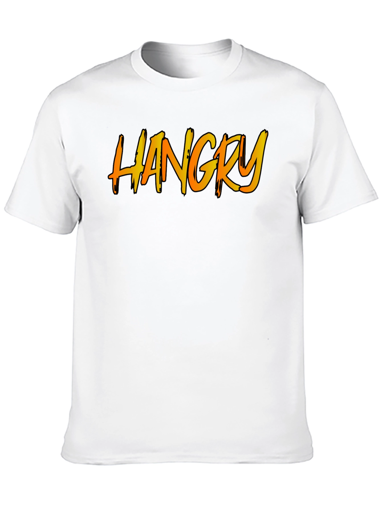 Black Hangry T-Shirt - Black Cotton Crew Neck view 10