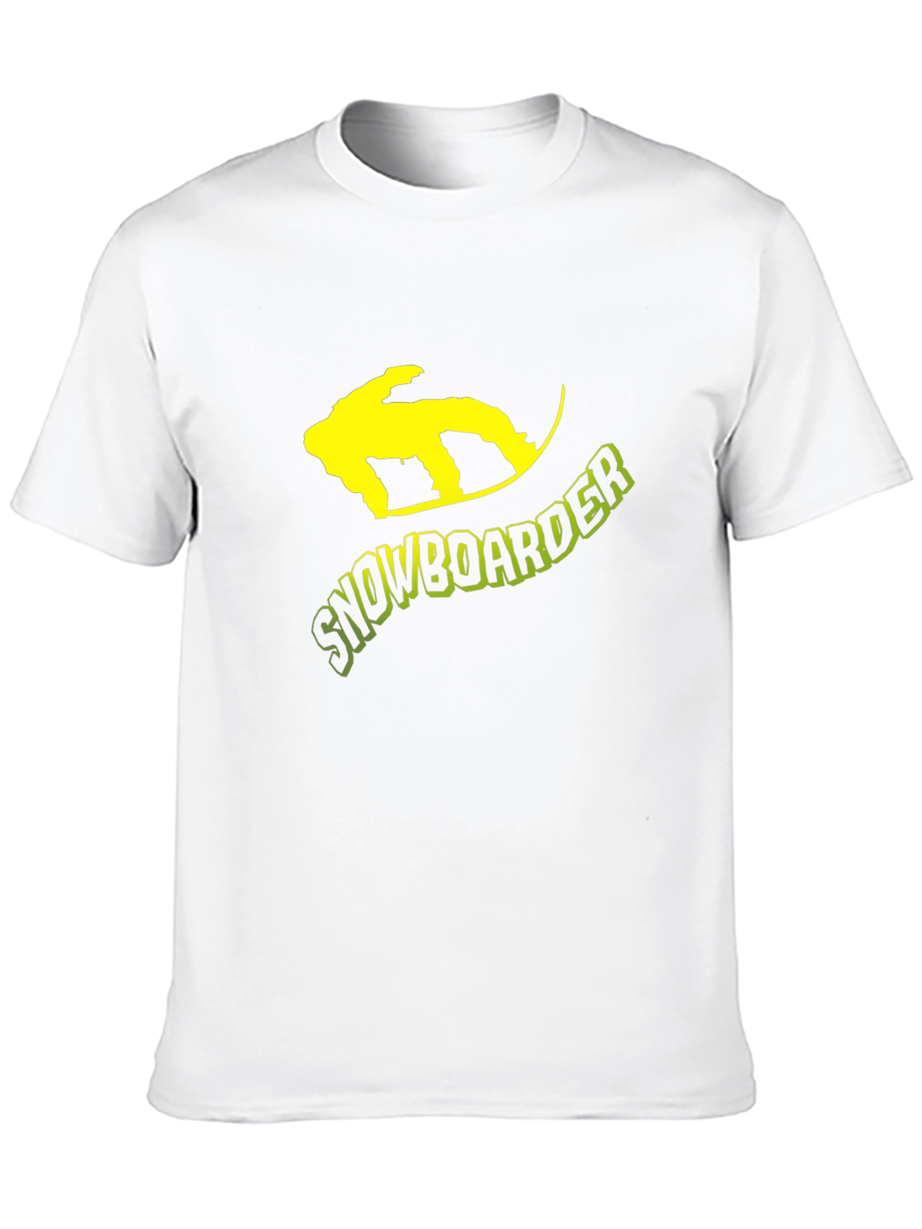 Black Snowboarder Graphic Tee - Black Cotton T-Shirt view 10