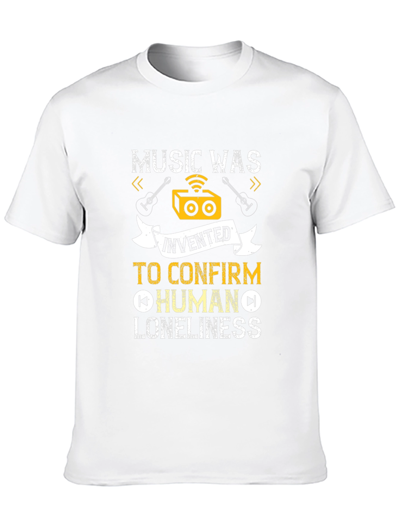 Black Music Was Invented T-Shirt - Human Loneliness Tee view 10