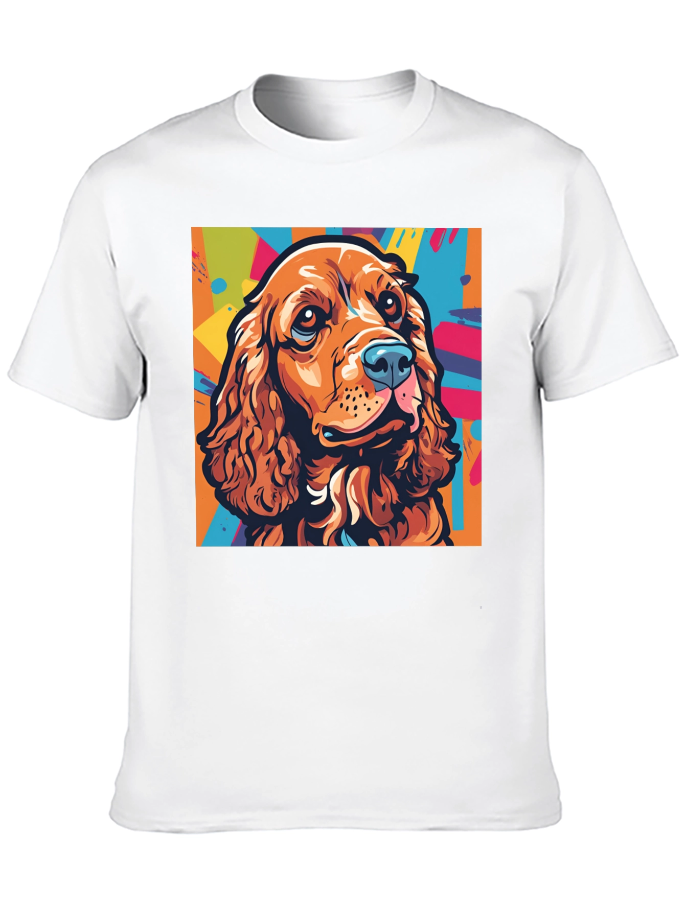 Black Dog Art Graphic Tee - Cocker Spaniel Pop Art T-Shirt view 10