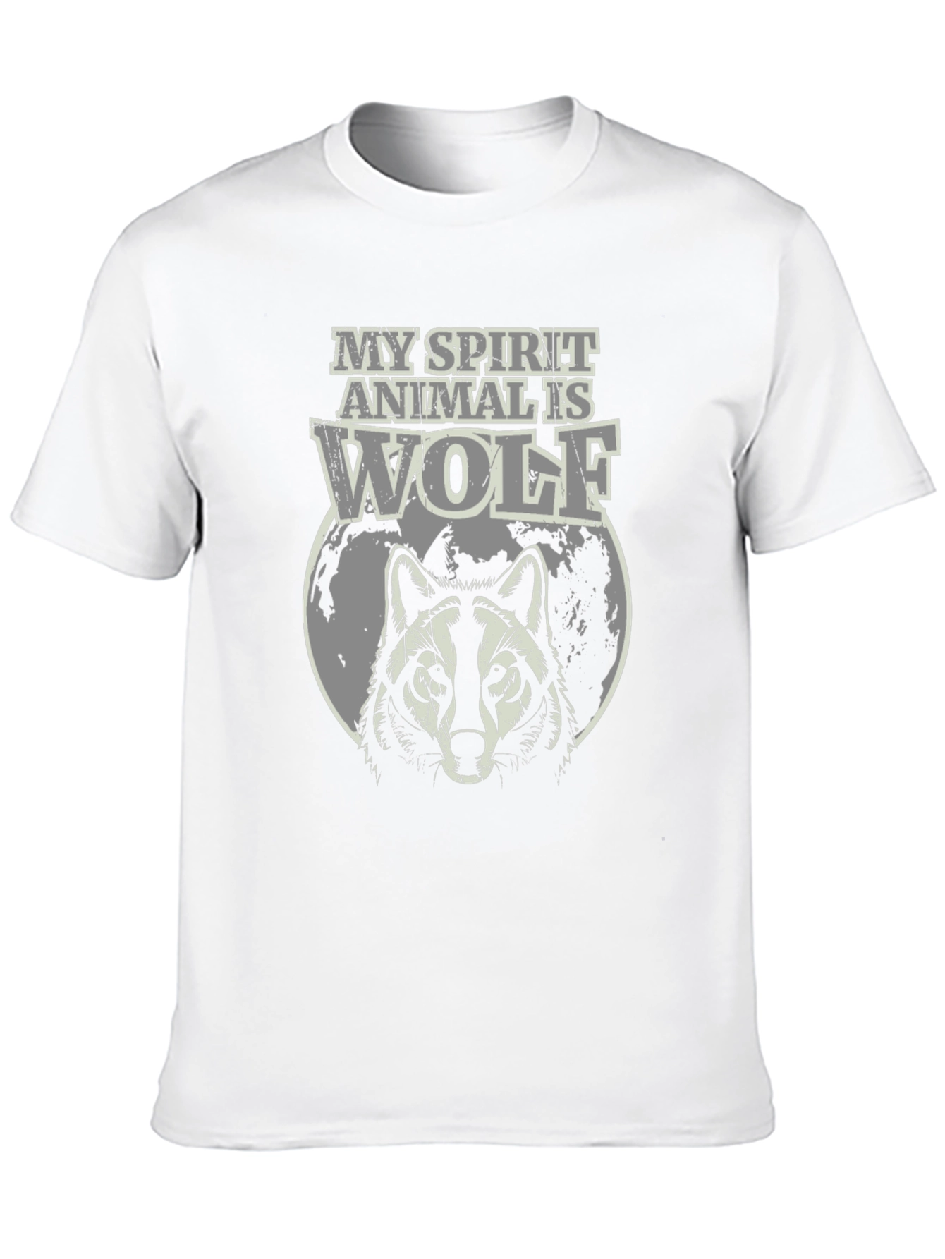 Black Wolf Spirit Animal Graphic T-Shirt view 10