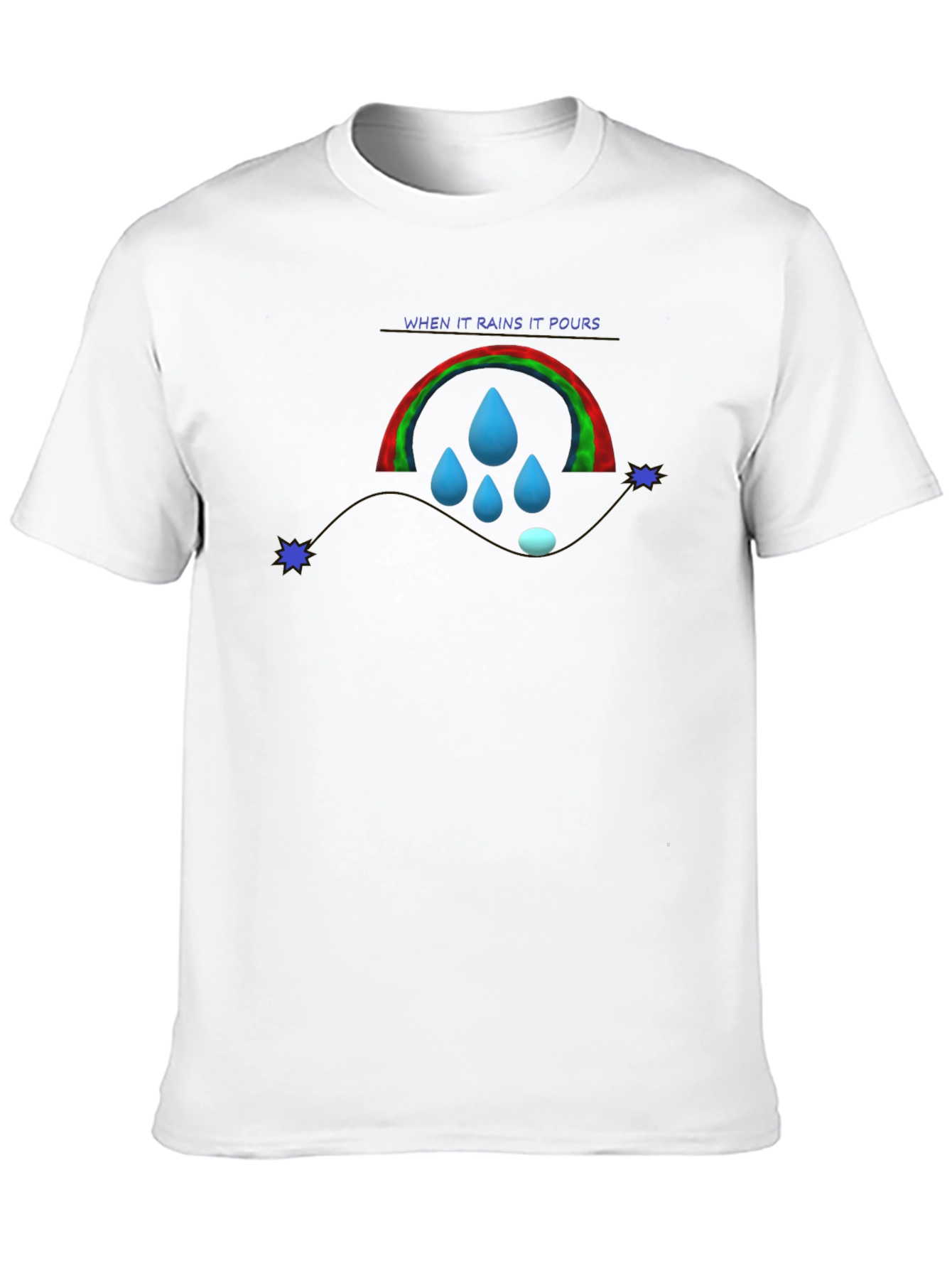 Black When It Rains, It Pours Graphic Tee view 10