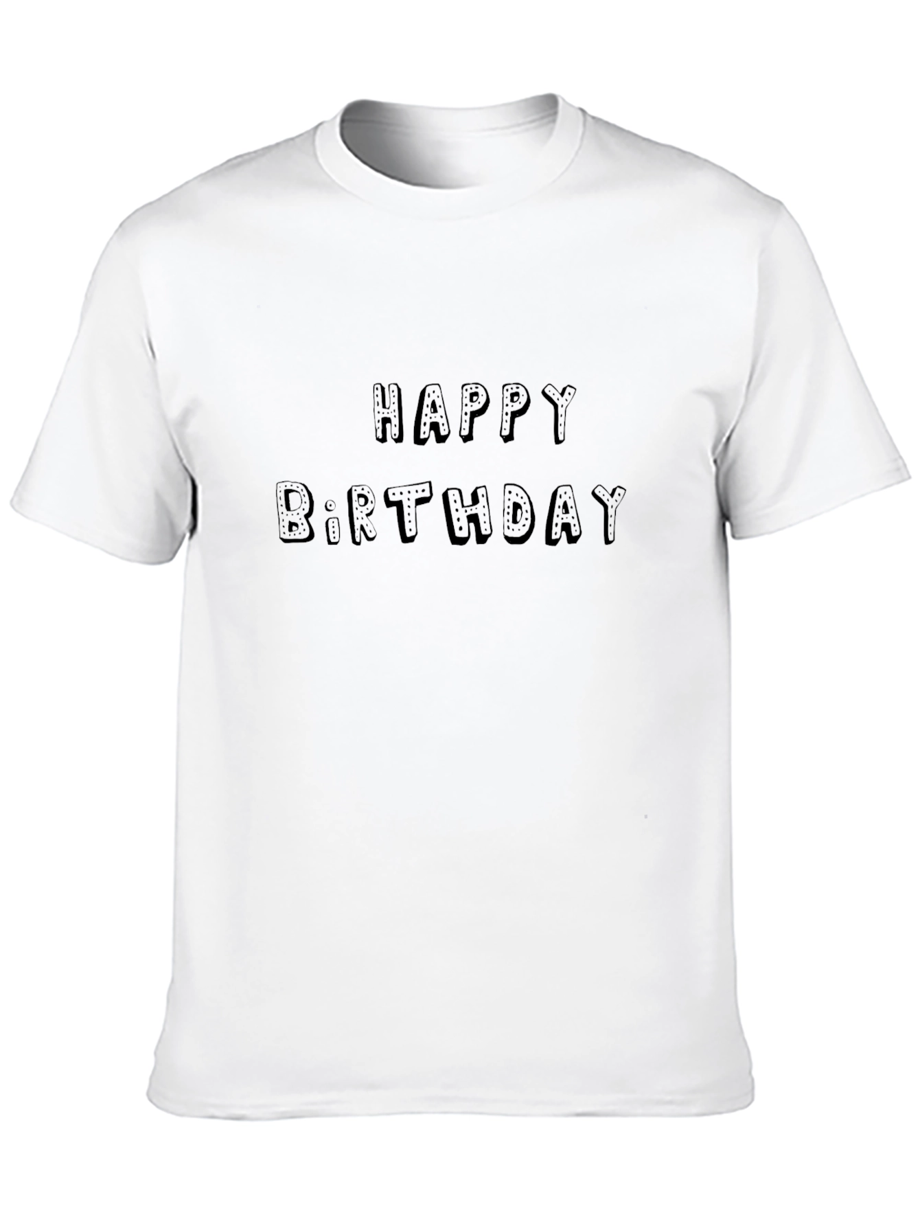 Black Happy Birthday Black Graphic T-Shirt view 10