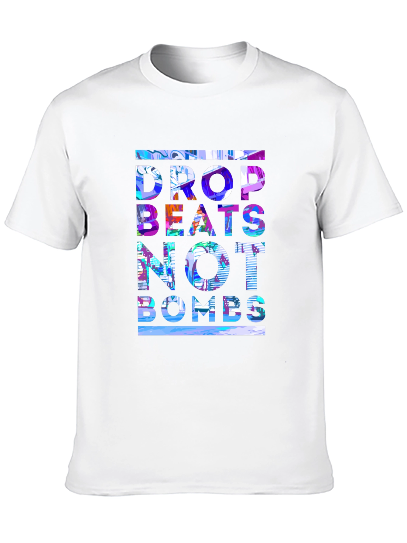 Black Drop Beats Not Bombs Graphic Tee view 10