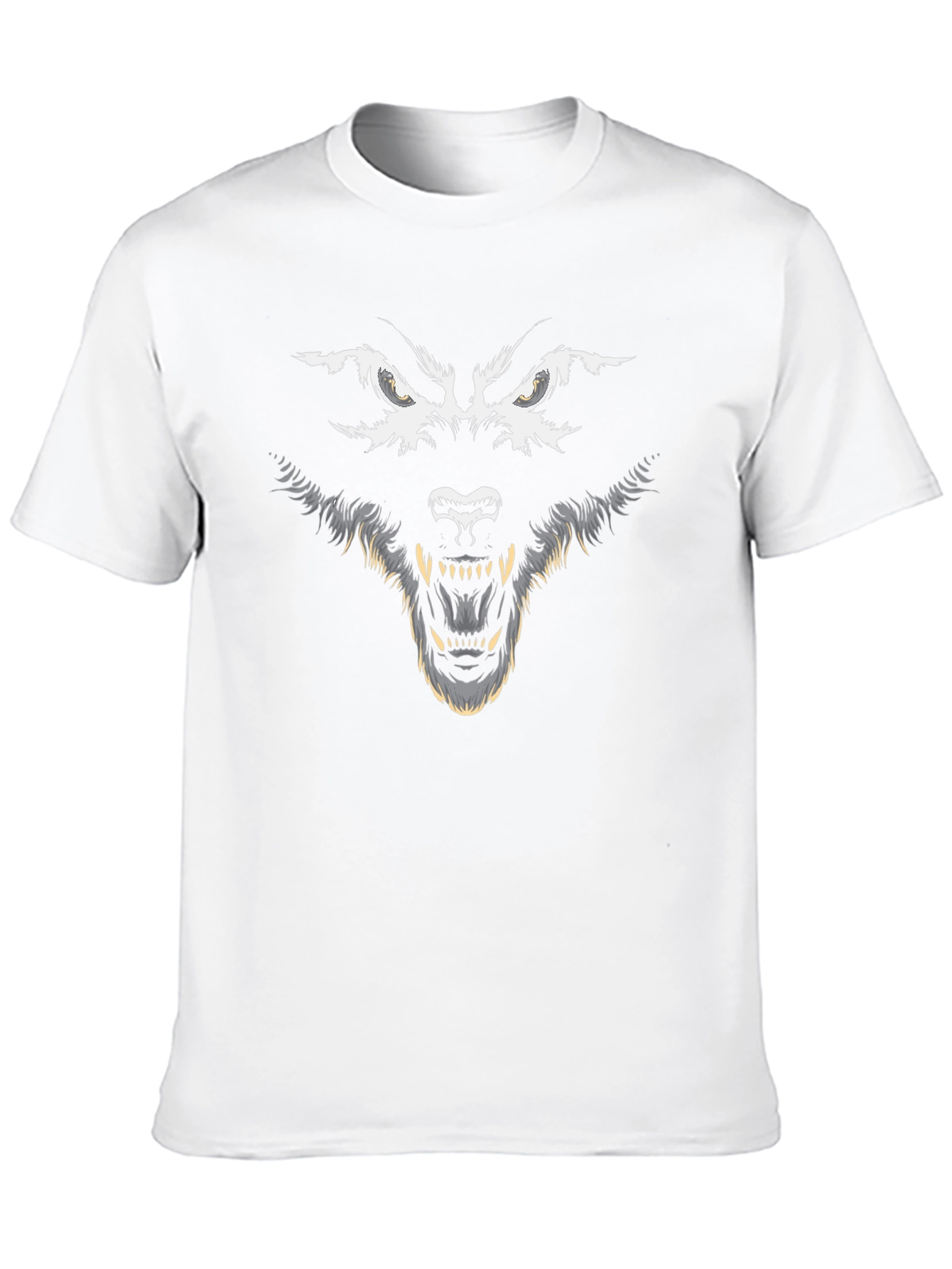 Black Men's Black Wolf Graphic Tee view 10