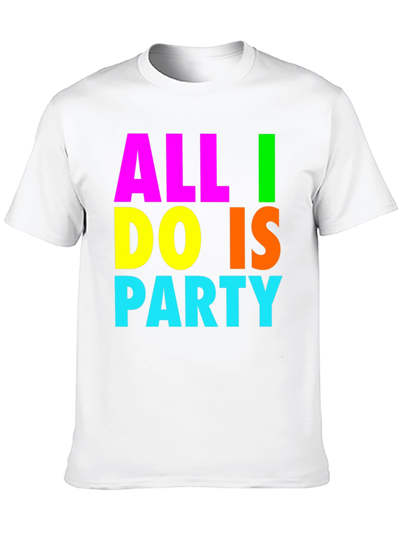 Black All I Do Is Party Graphic Tee - Bold & Fun! view 10
