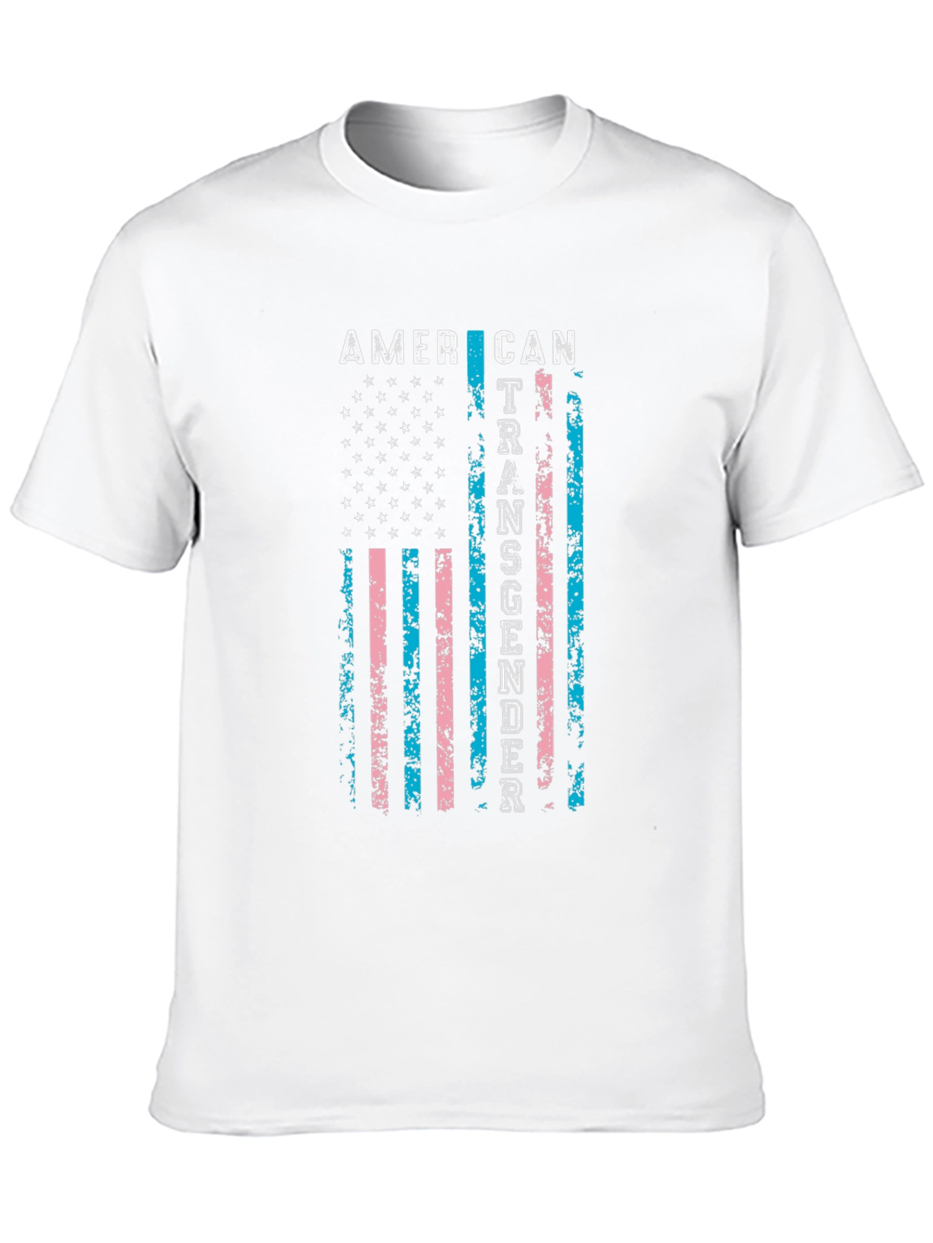 Black American Transgender Flag Black T-Shirt view 10