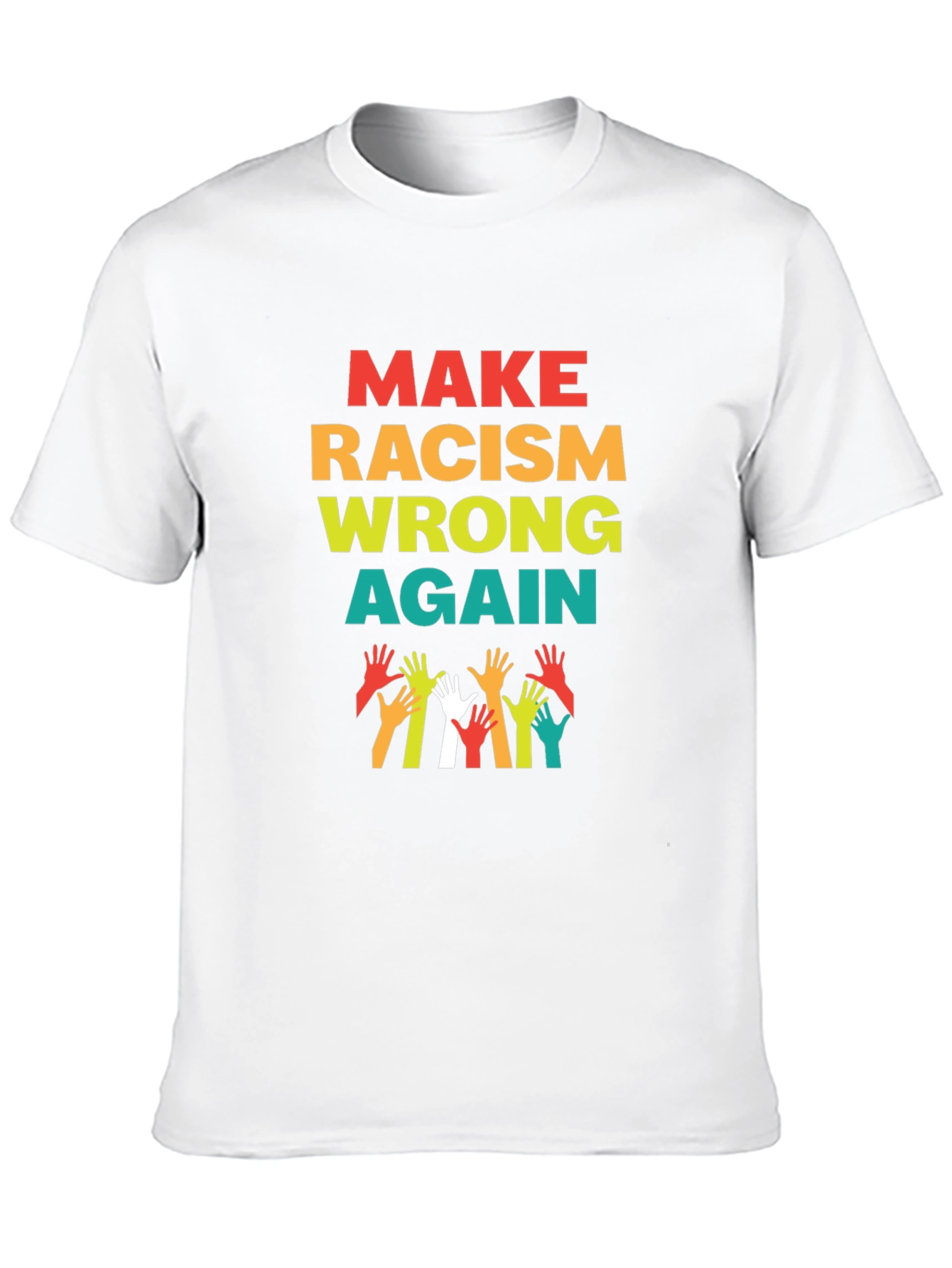 Black Make Racism Wrong Again Graphic Tee view 10
