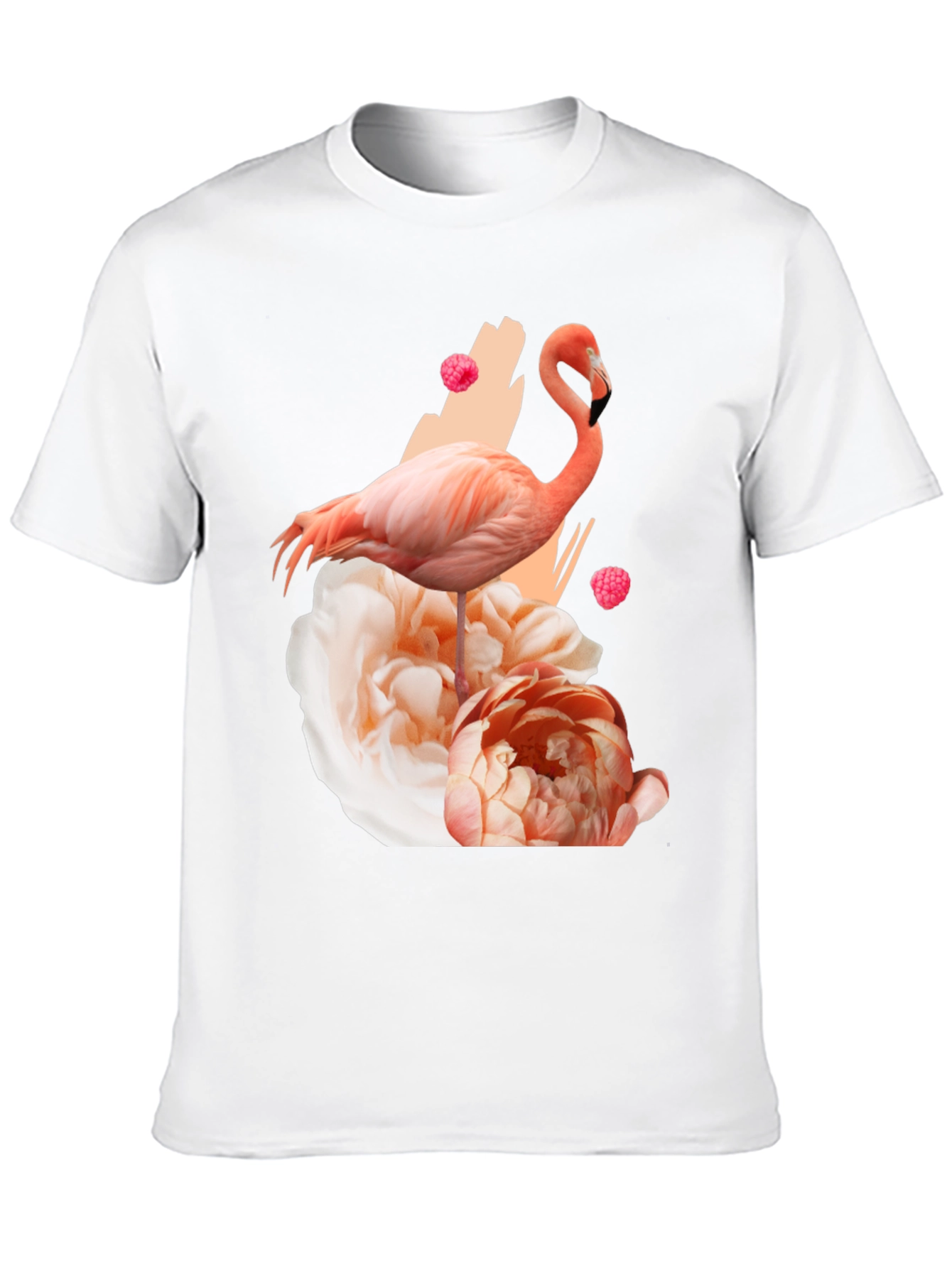 Black Flamingo Floral Graphic Black T-Shirt view 10