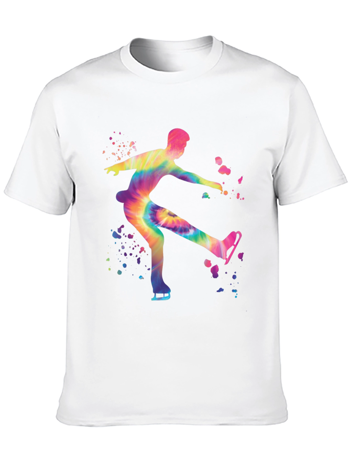 Black Tie-Dye Ice Skater Graphic Tee view 10